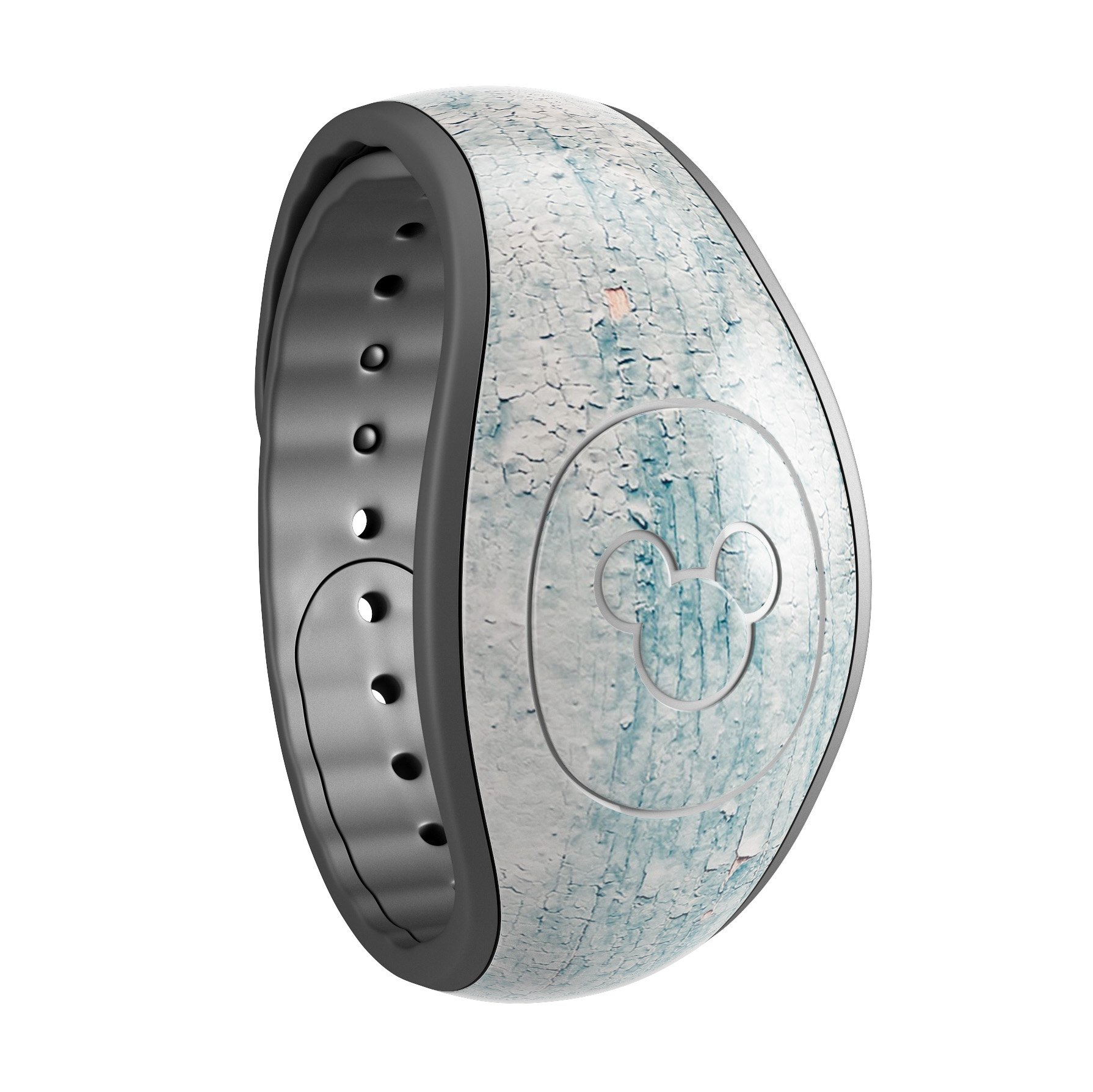 Blue Chipped Concrete Wall decal skin wrap kit for Disney Magic Band, showcasing a trendy design and high-quality finish.