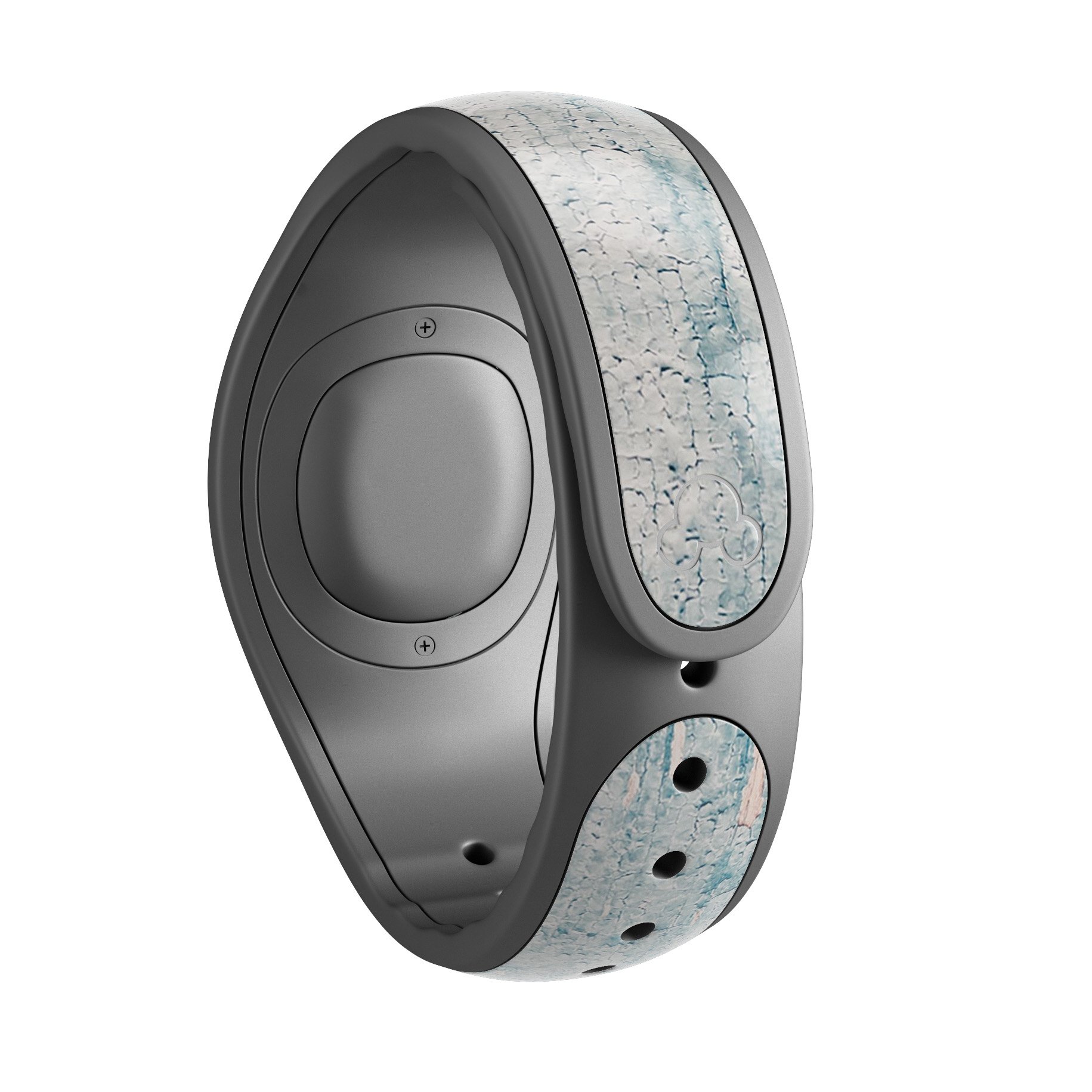 Blue Chipped Concrete Wall decal skin wrap kit for Disney Magic Band, showcasing a trendy design and high-quality finish.