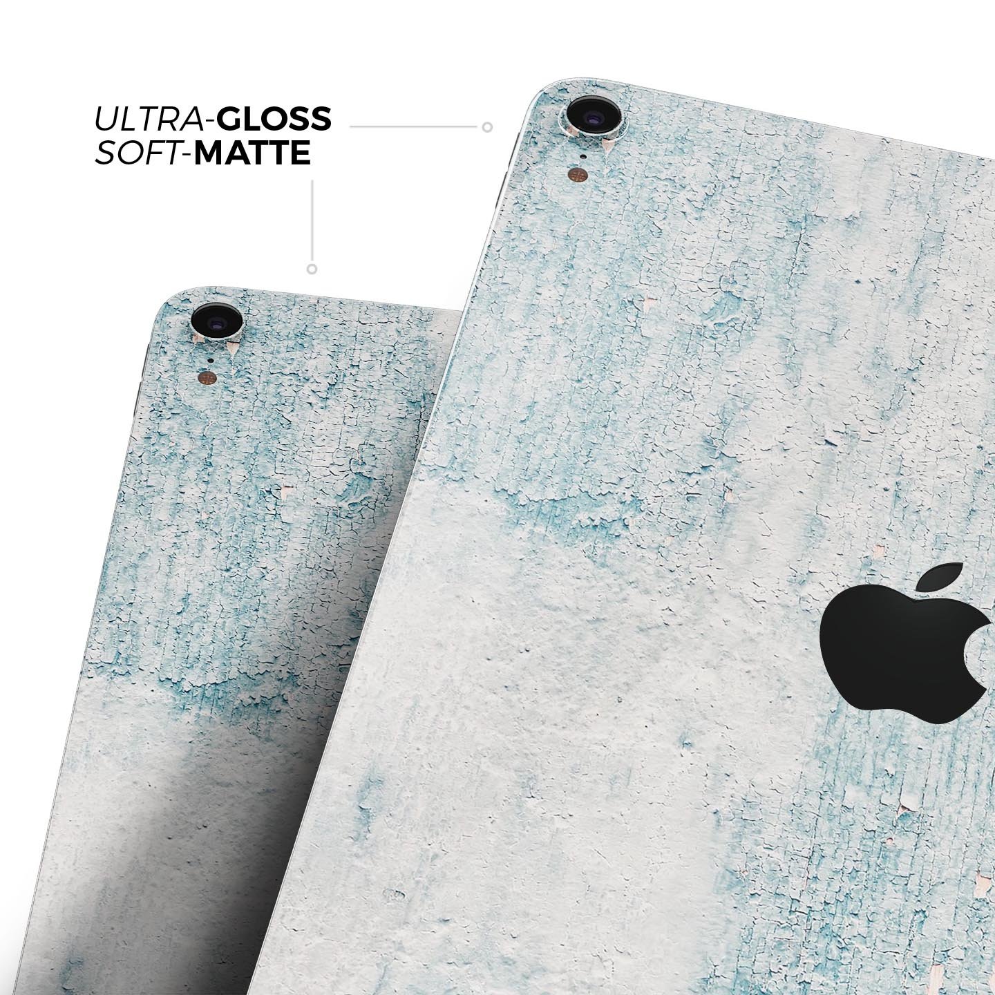 Blue Chipped Concrete Wall skin decal for Apple iPad, showcasing a textured design with a modern aesthetic.