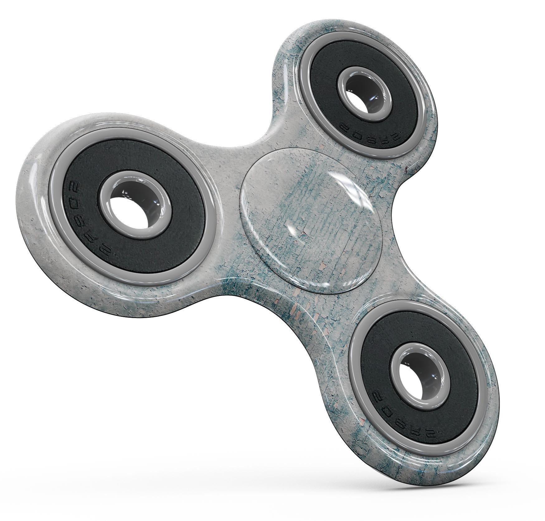 Blue Chipped Concrete Wall Skin-Kit for fidget spinner, showcasing a textured design for personalization and protection.