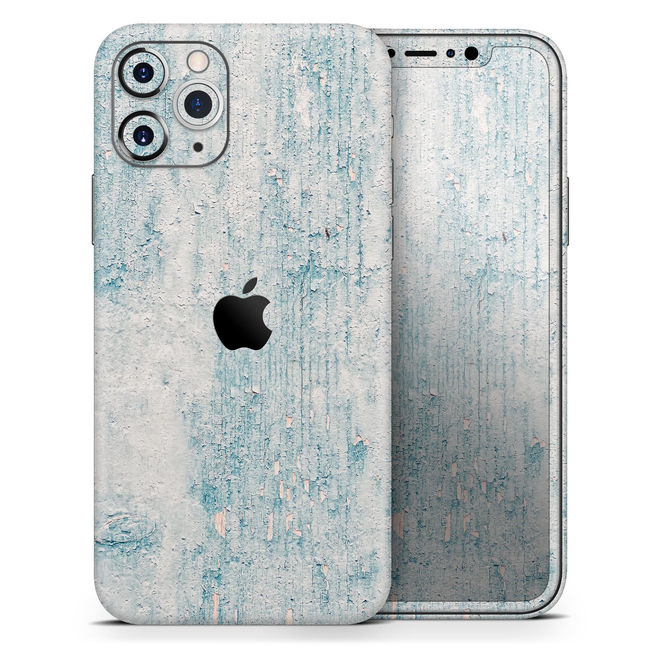 Blue Chipped Concrete Wall Skin-Kit for Apple iPhone, showcasing a stylish design with a textured concrete pattern.