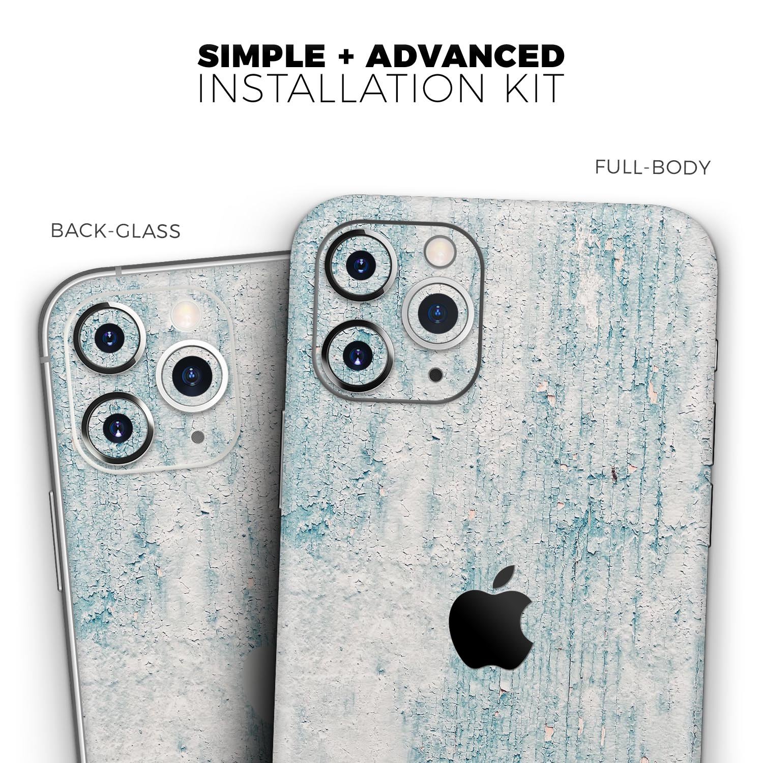 Blue Chipped Concrete Wall Skin-Kit for Apple iPhone, showcasing a stylish design with a textured concrete pattern.