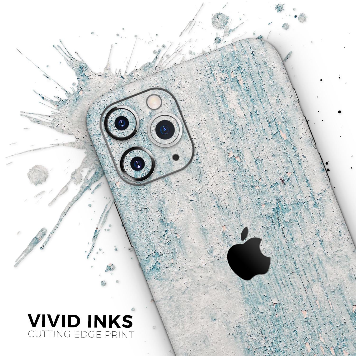 Blue Chipped Concrete Wall Skin-Kit for Apple iPhone, showcasing a stylish design with a textured concrete pattern.