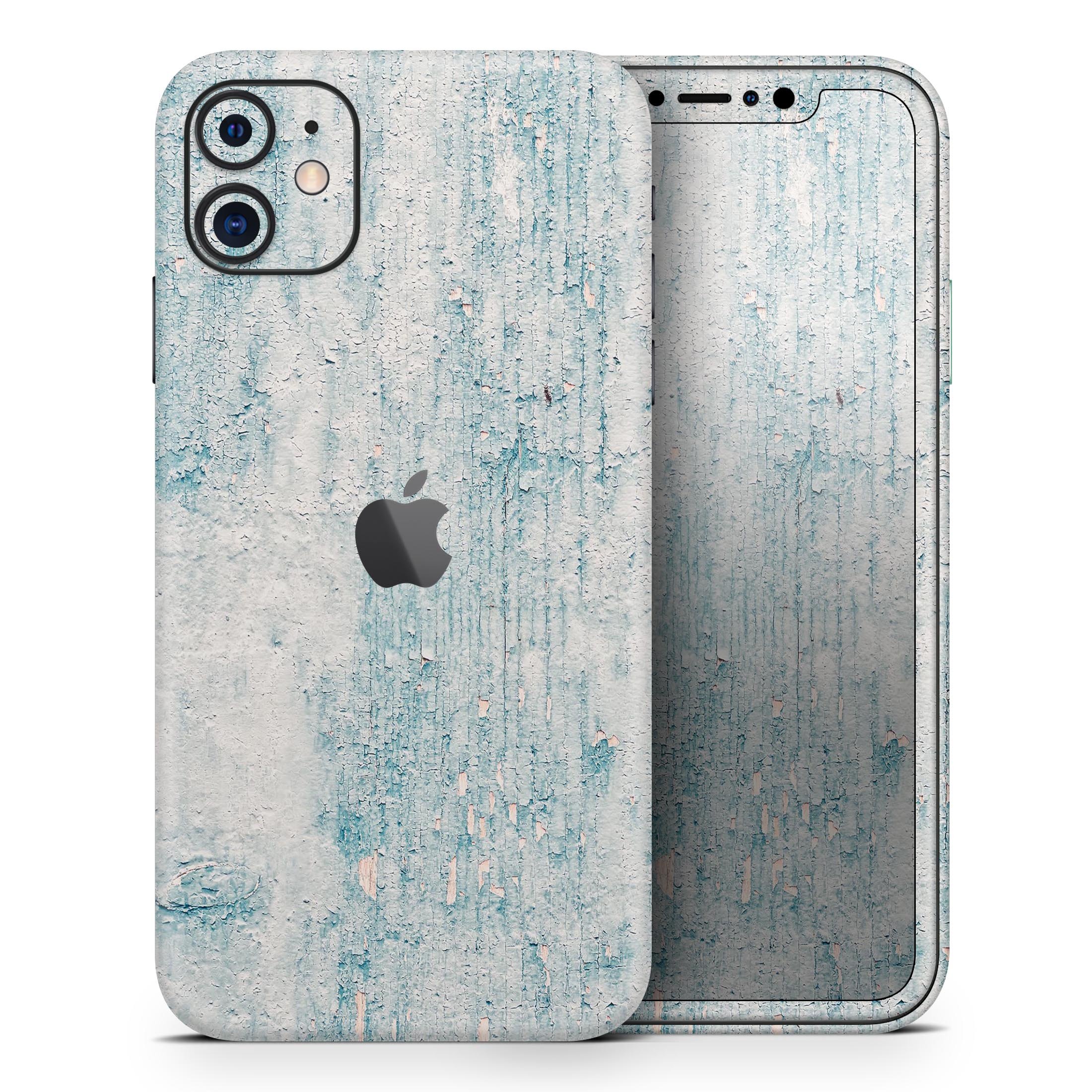 Blue Chipped Concrete Wall Skin-Kit for Apple iPhone, showcasing a stylish design with a textured concrete pattern.