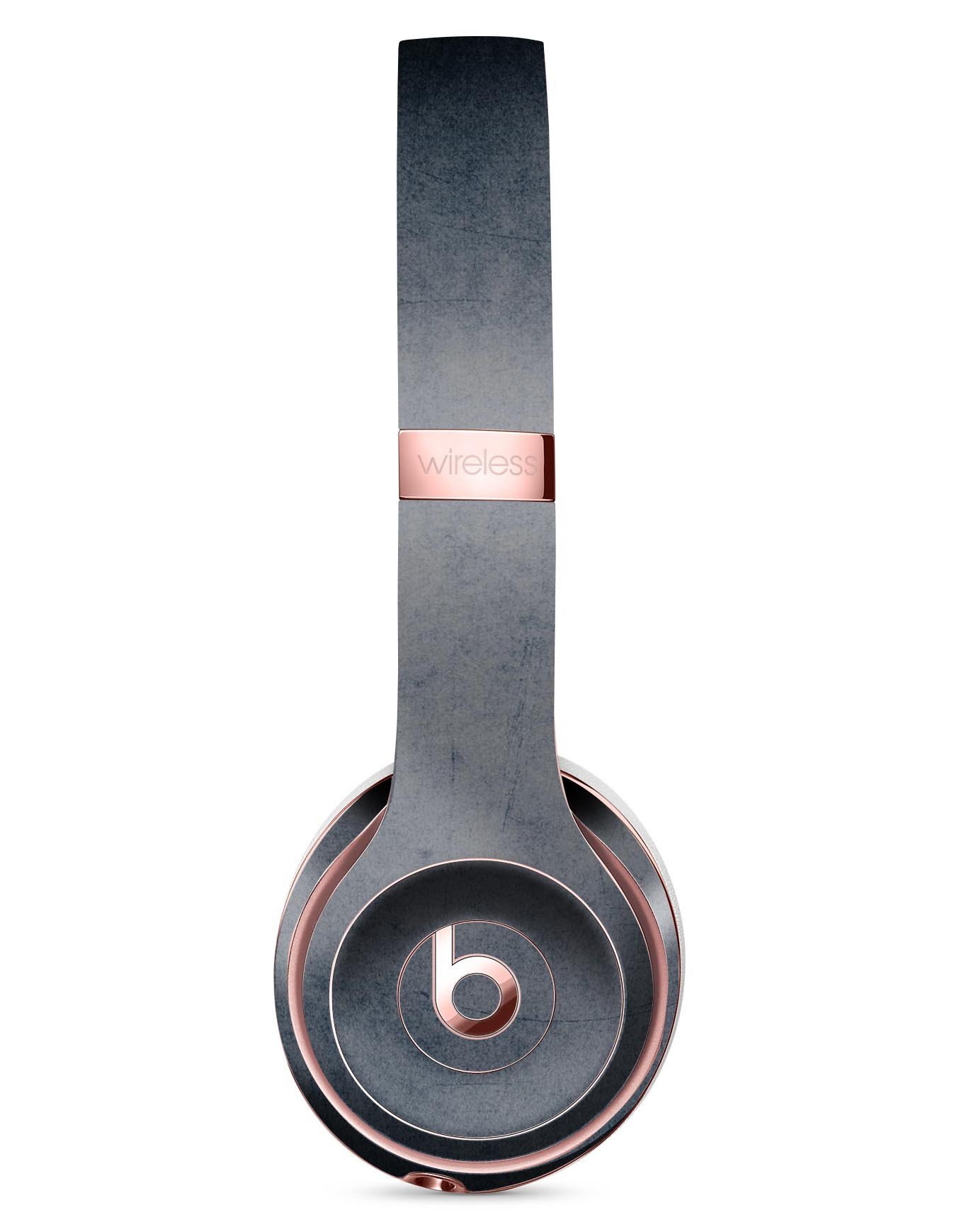 Blue Concrete Grunge Surface skin kit for Beats by Dre Solo 3 Wireless headphones, showcasing a stylish design and protective features.