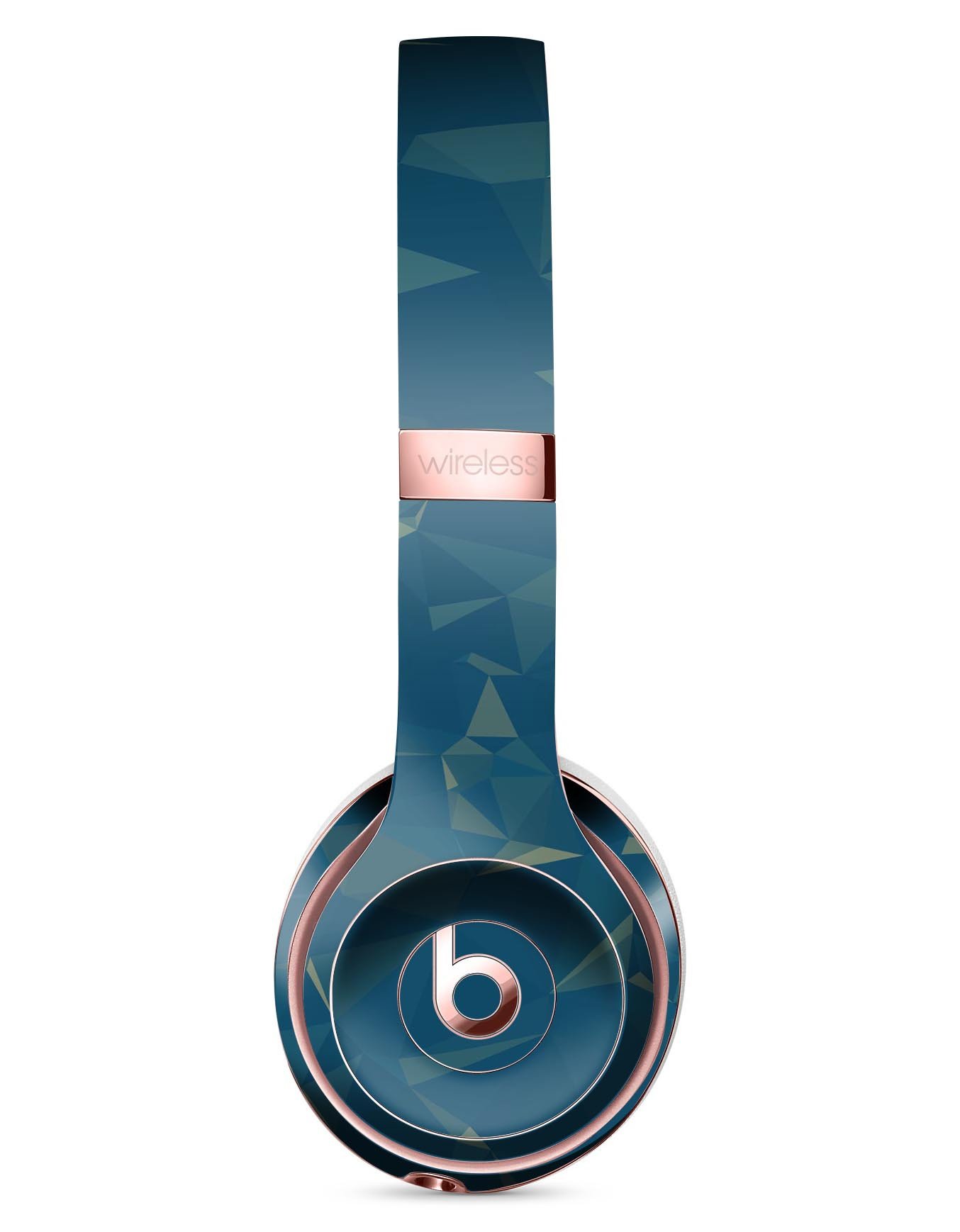 Blue Geometric V10 Full-Body Skin Kit for Beats by Dre Solo 3, showcasing vibrant geometric patterns and a sleek design.