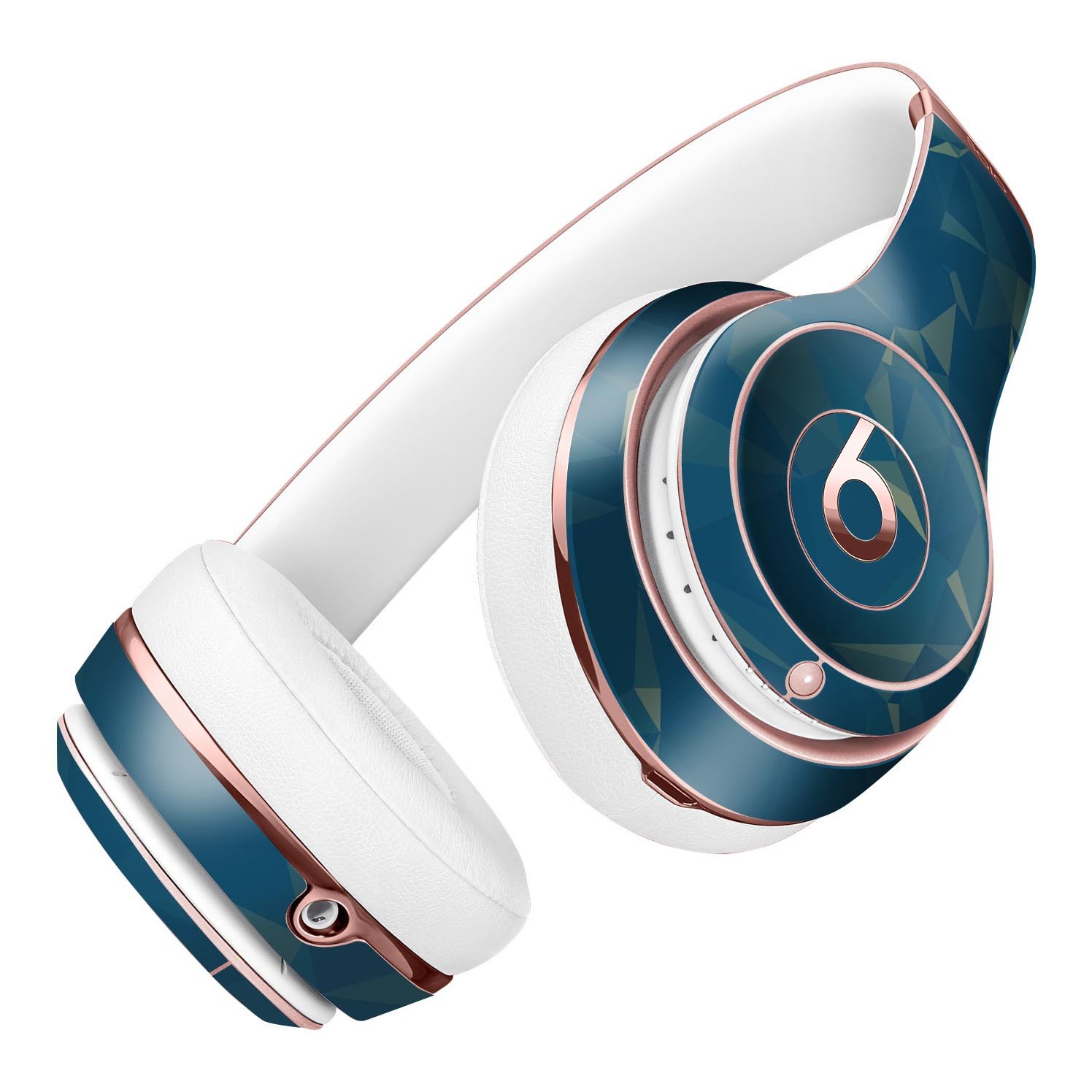 Blue Geometric V10 Full-Body Skin Kit for Beats by Dre Solo 3, showcasing vibrant geometric patterns and a sleek design.