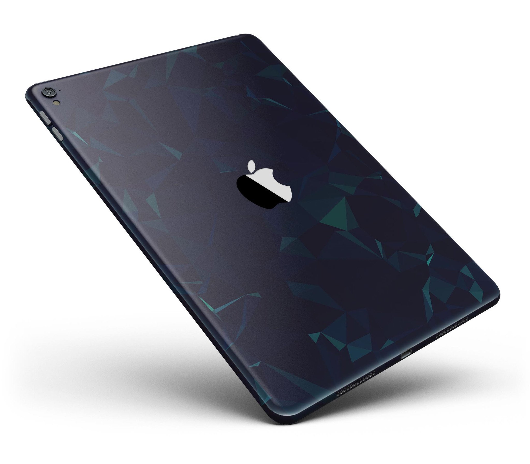 Blue Geometric V13 Full Body Skin for iPad Pro, showcasing a stylish geometric pattern on a sleek device.