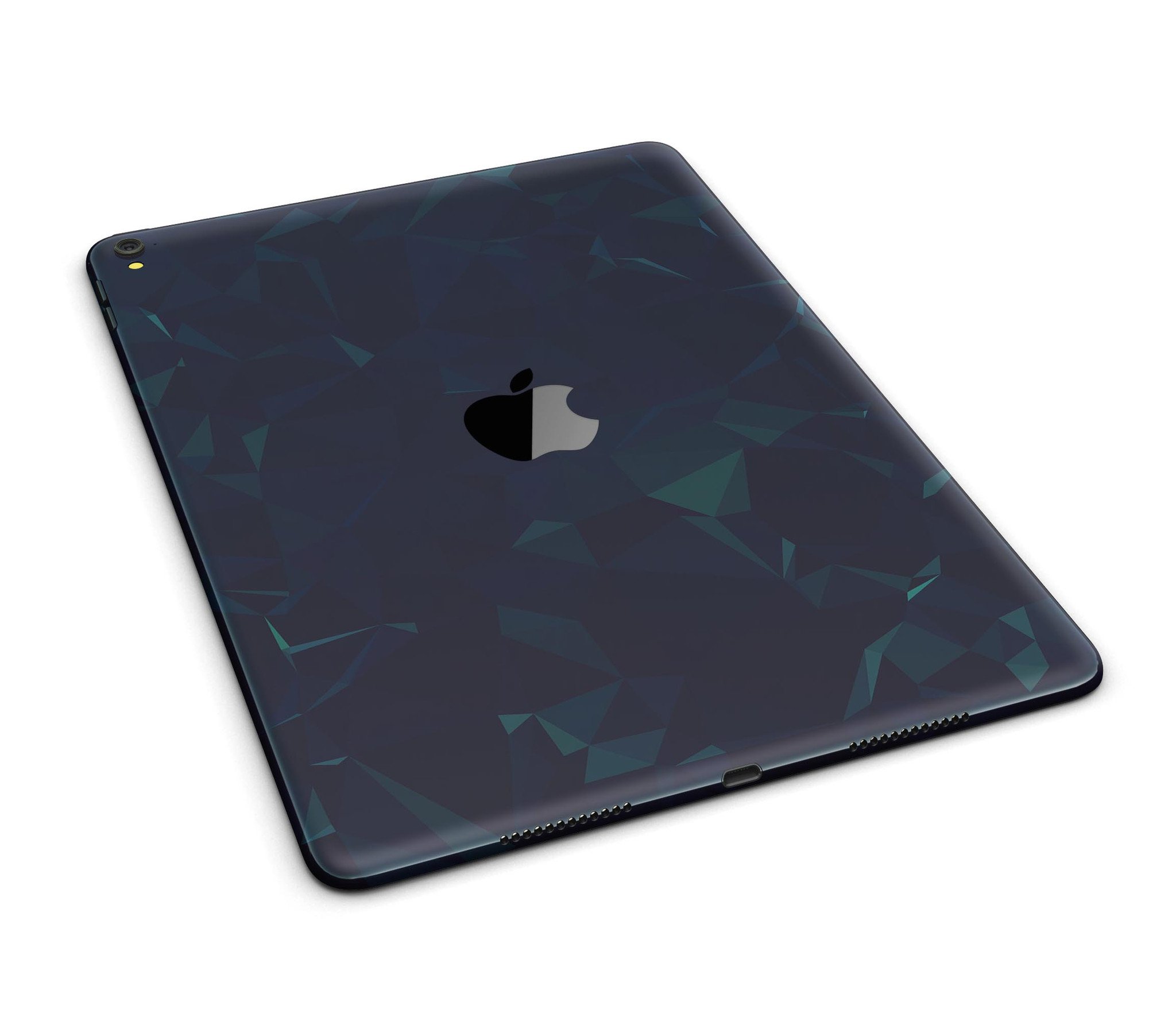 Blue Geometric V13 Full Body Skin for iPad Pro, showcasing a stylish geometric pattern on a sleek device.