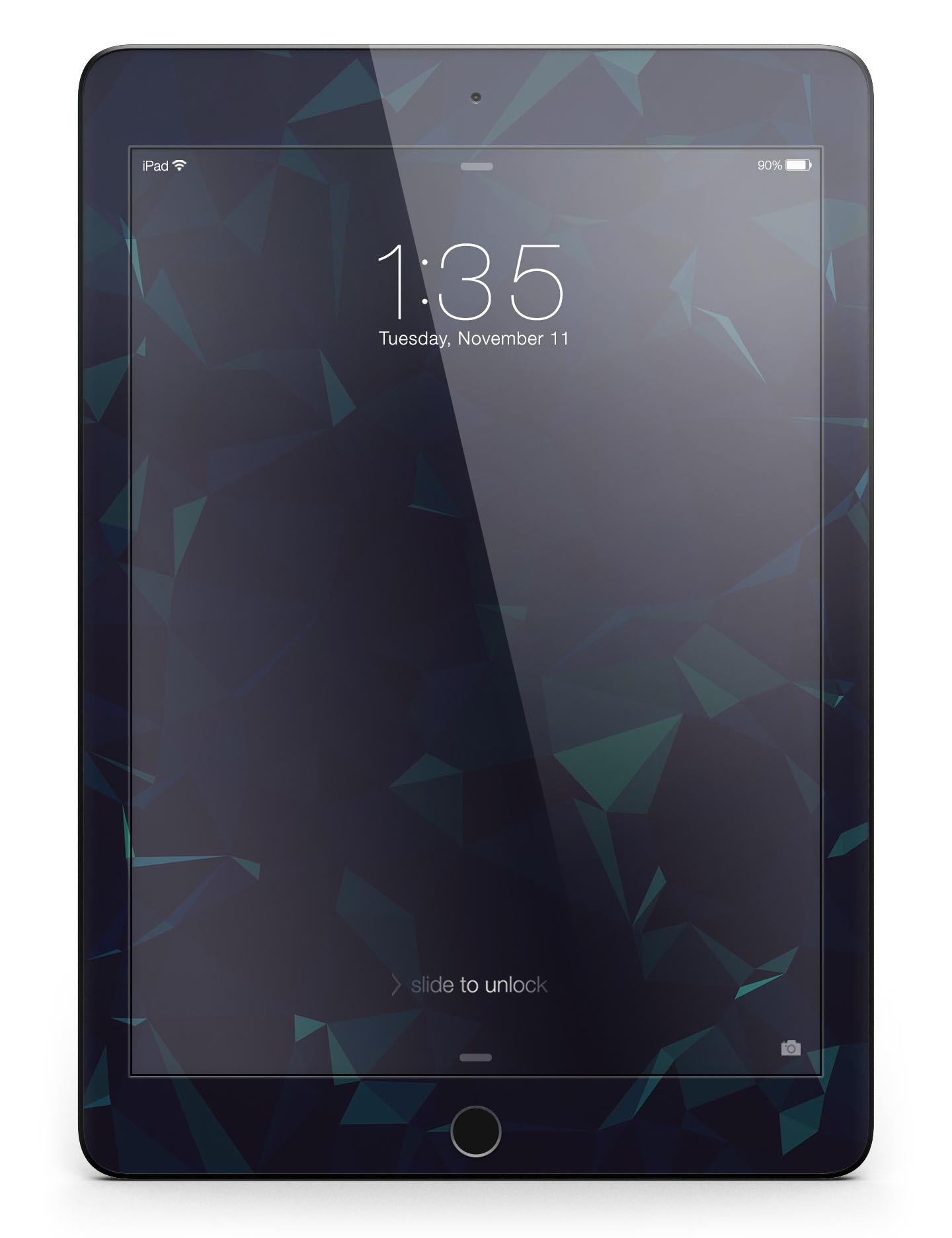 Blue Geometric V13 Full Body Skin for iPad Pro, showcasing a stylish geometric pattern on a sleek device.