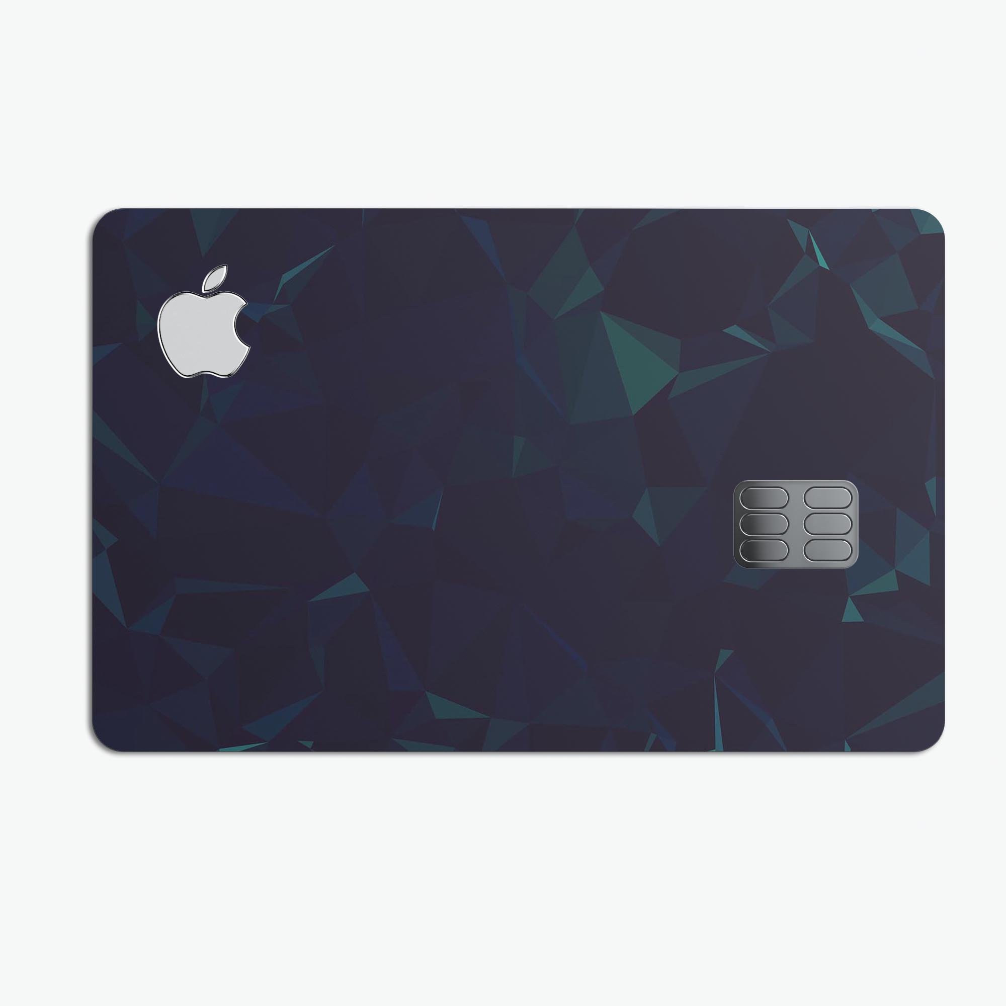 Blue Geometric V13 decal skin for Apple Card, showcasing a stylish geometric design with a premium finish.