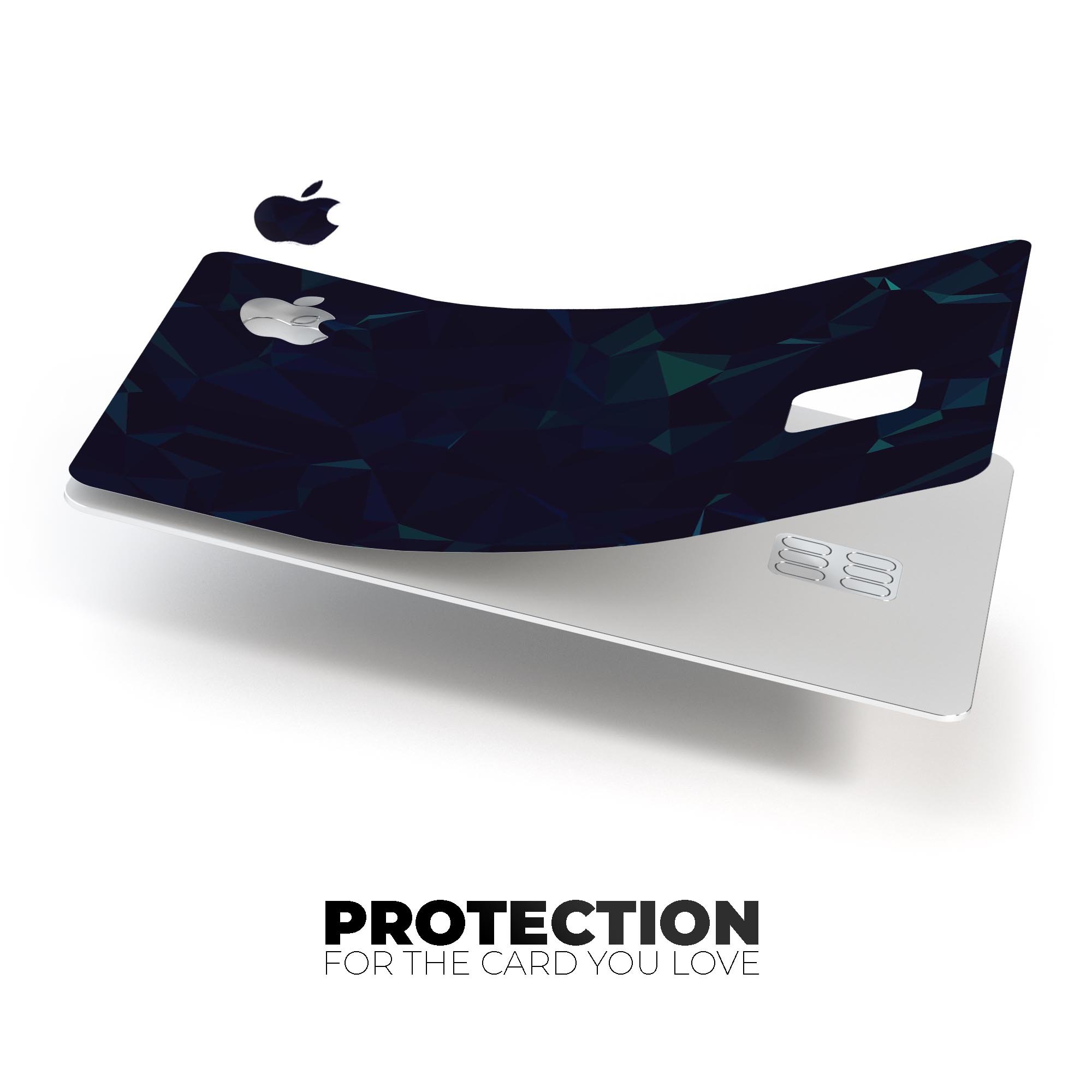 Blue Geometric V13 decal skin for Apple Card, showcasing a stylish geometric design with a premium finish.