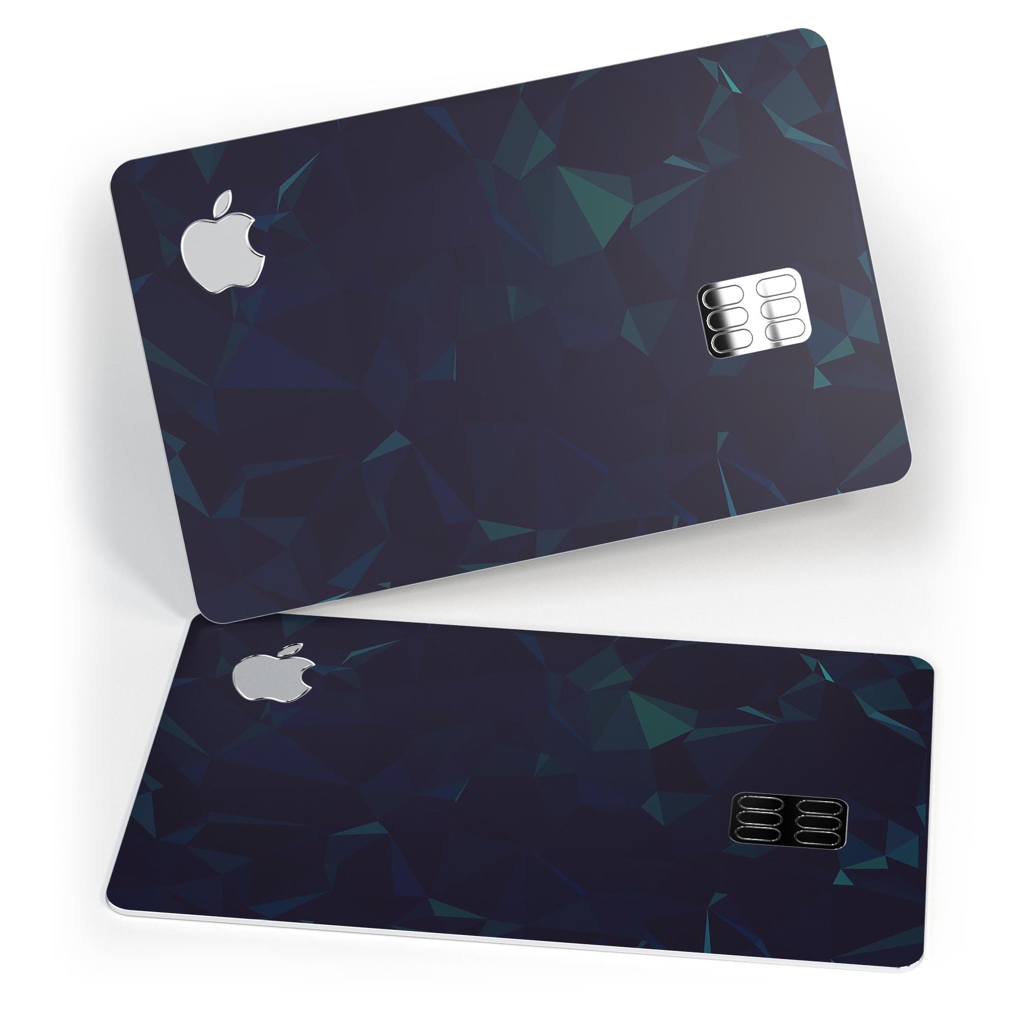 Blue Geometric V13 decal skin for Apple Card, showcasing a stylish geometric design with a premium finish.