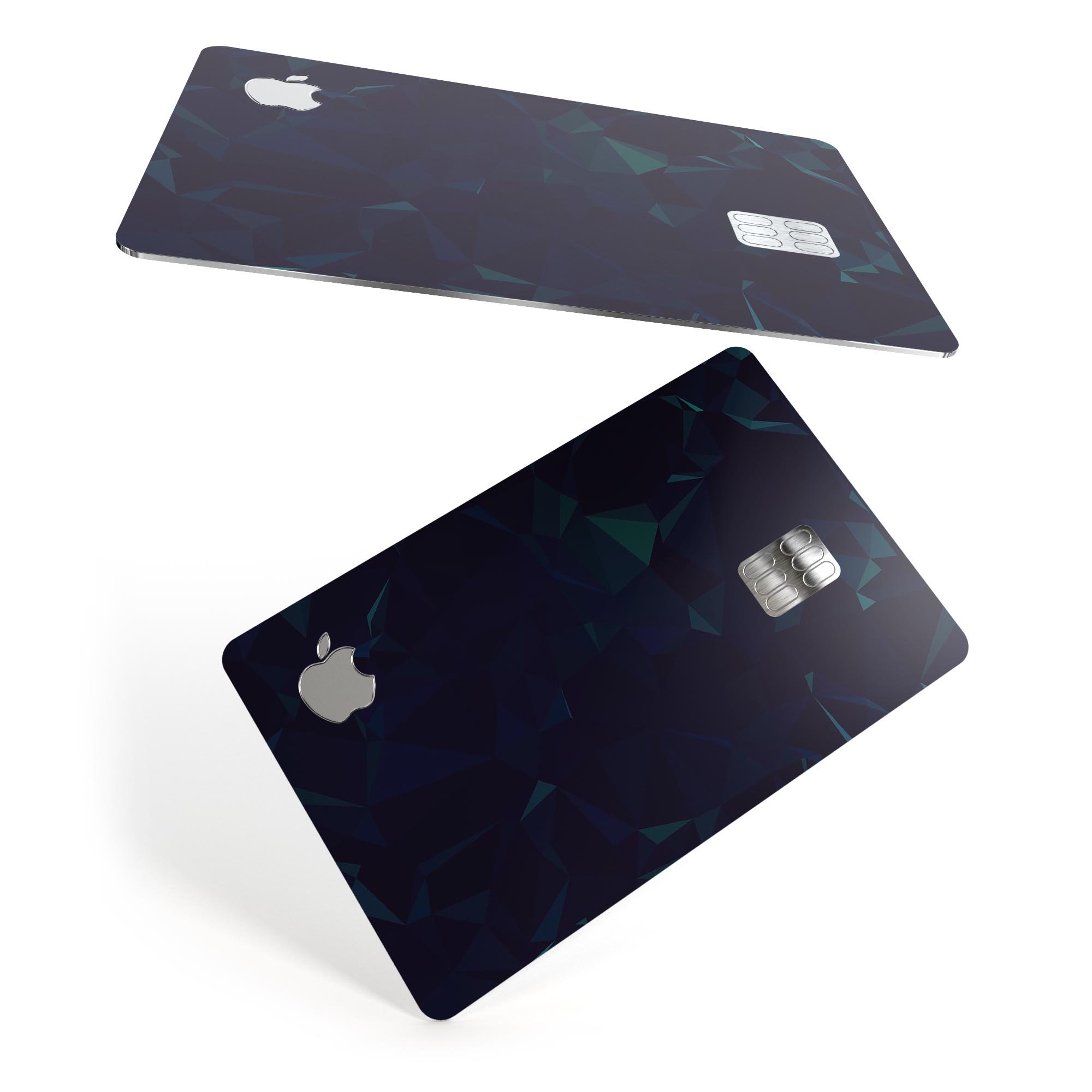 Blue Geometric V13 decal skin for Apple Card, showcasing a stylish geometric design with a premium finish.