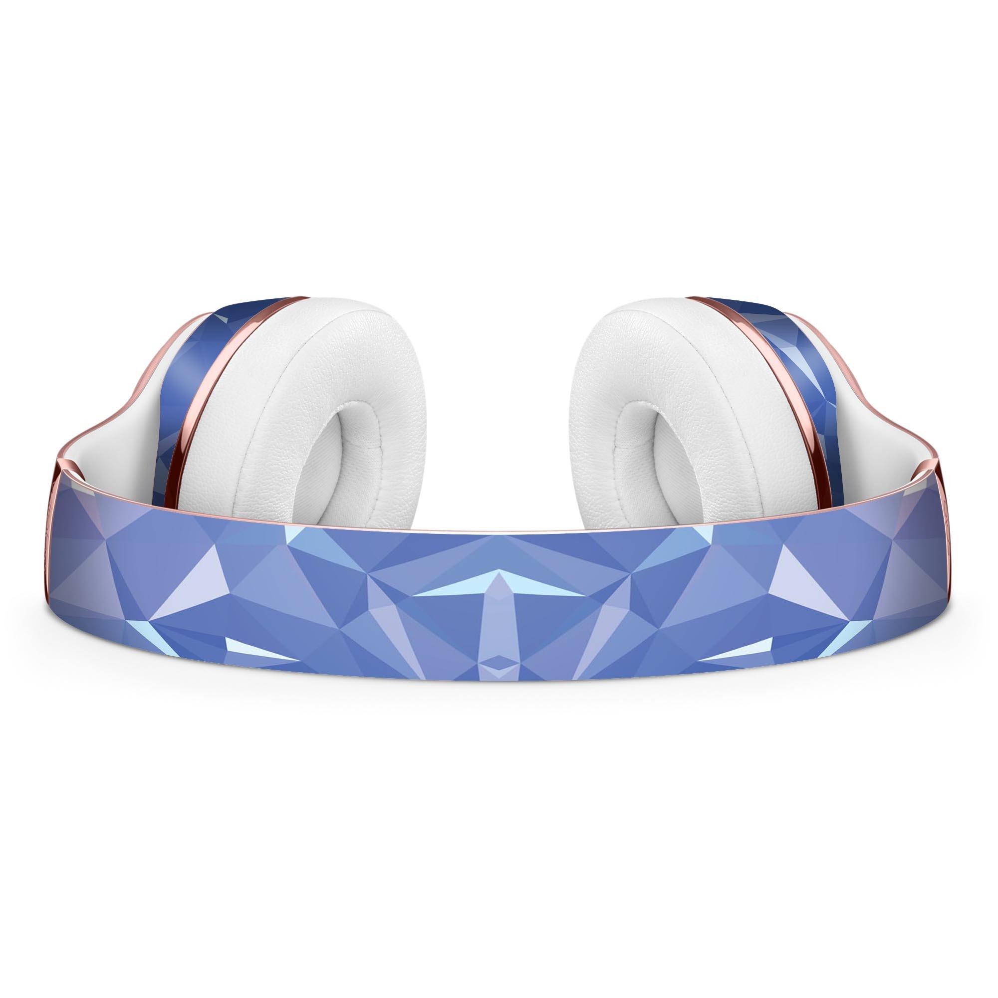 Blue Geometric V16 Full-Body Skin Kit for Beats by Dre Solo 3, showcasing vibrant geometric patterns and a sleek design.