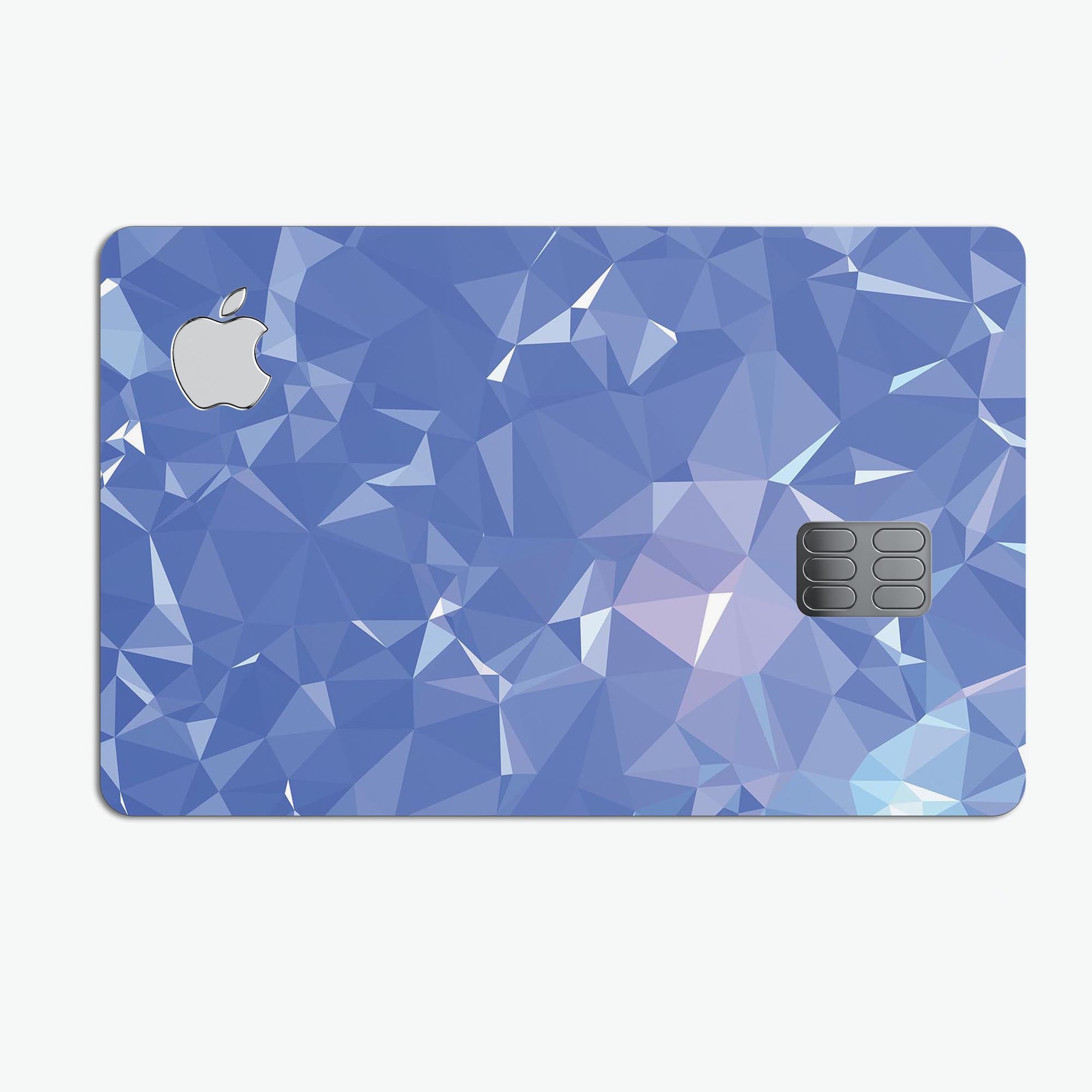 Blue Geometric V16 decal skin for Apple Card, showcasing a stylish geometric design with a premium finish.