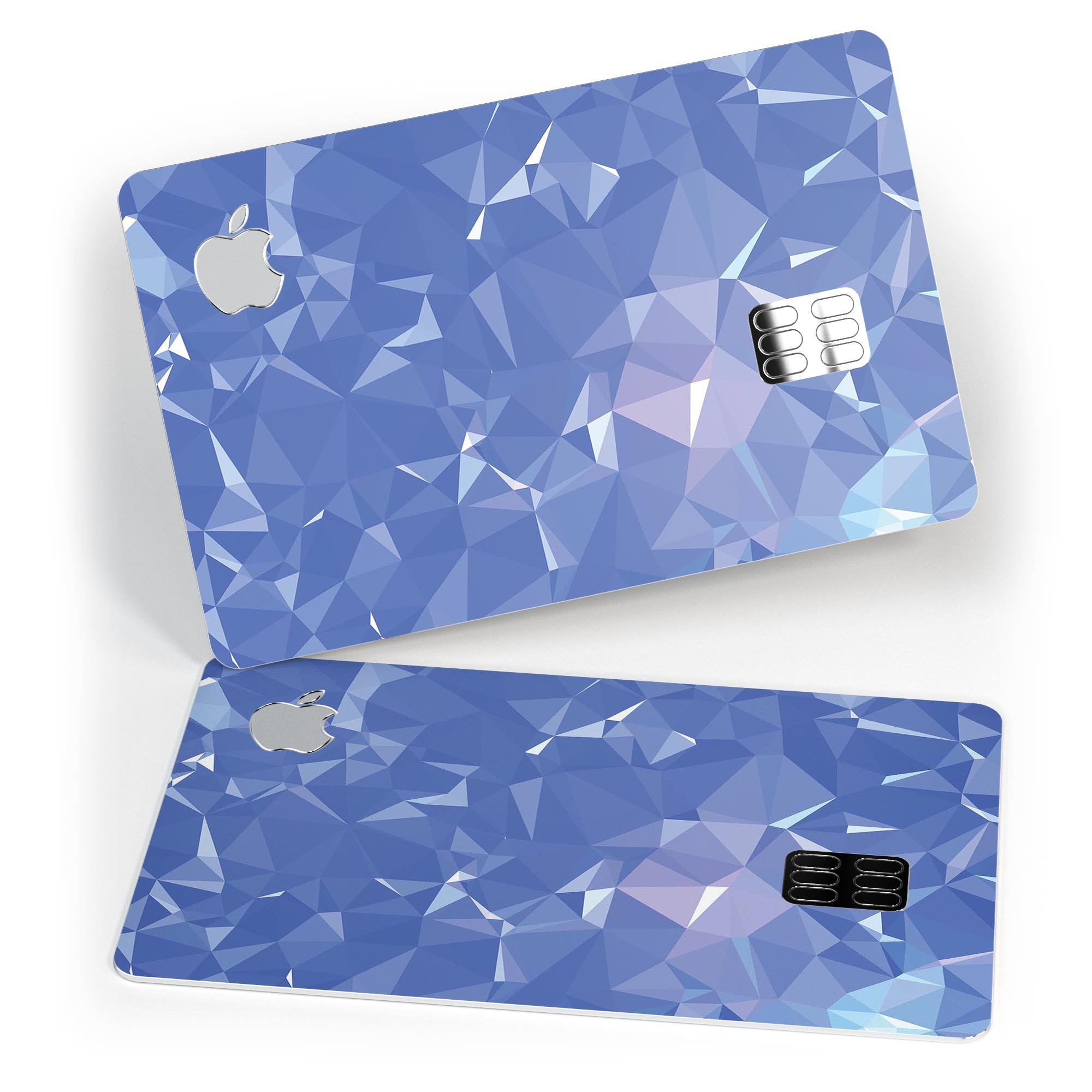 Blue Geometric V16 decal skin for Apple Card, showcasing a stylish geometric design with a premium finish.