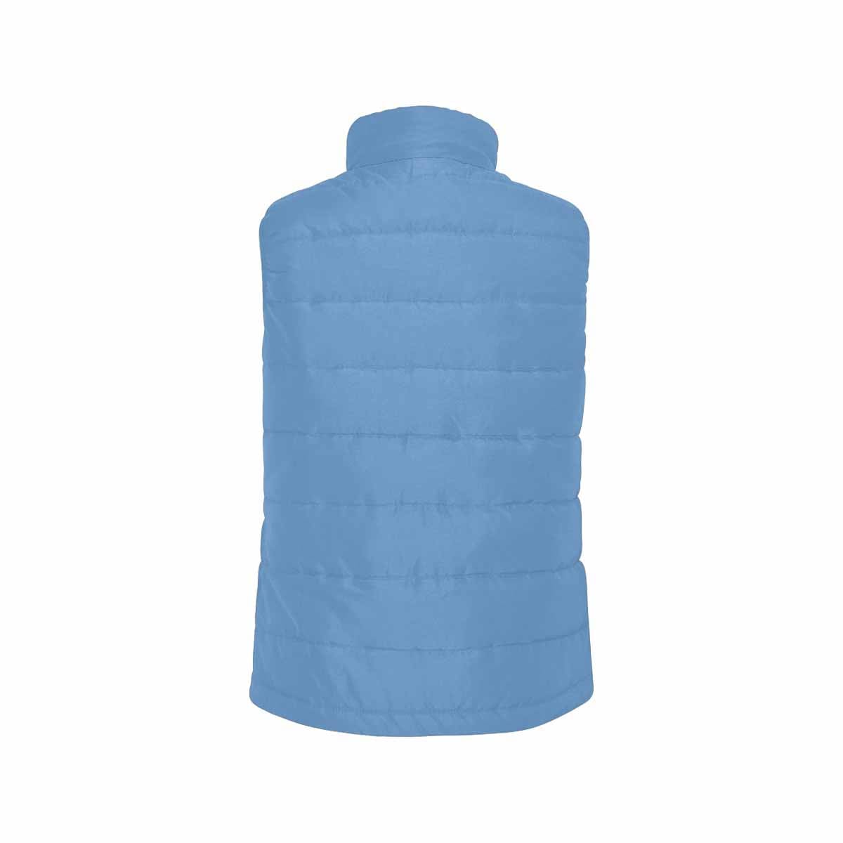 Blue Gray Men's Padded Vest featuring a quilted design, zipper closure, and lightweight fabric, ideal for layering in cool weather.