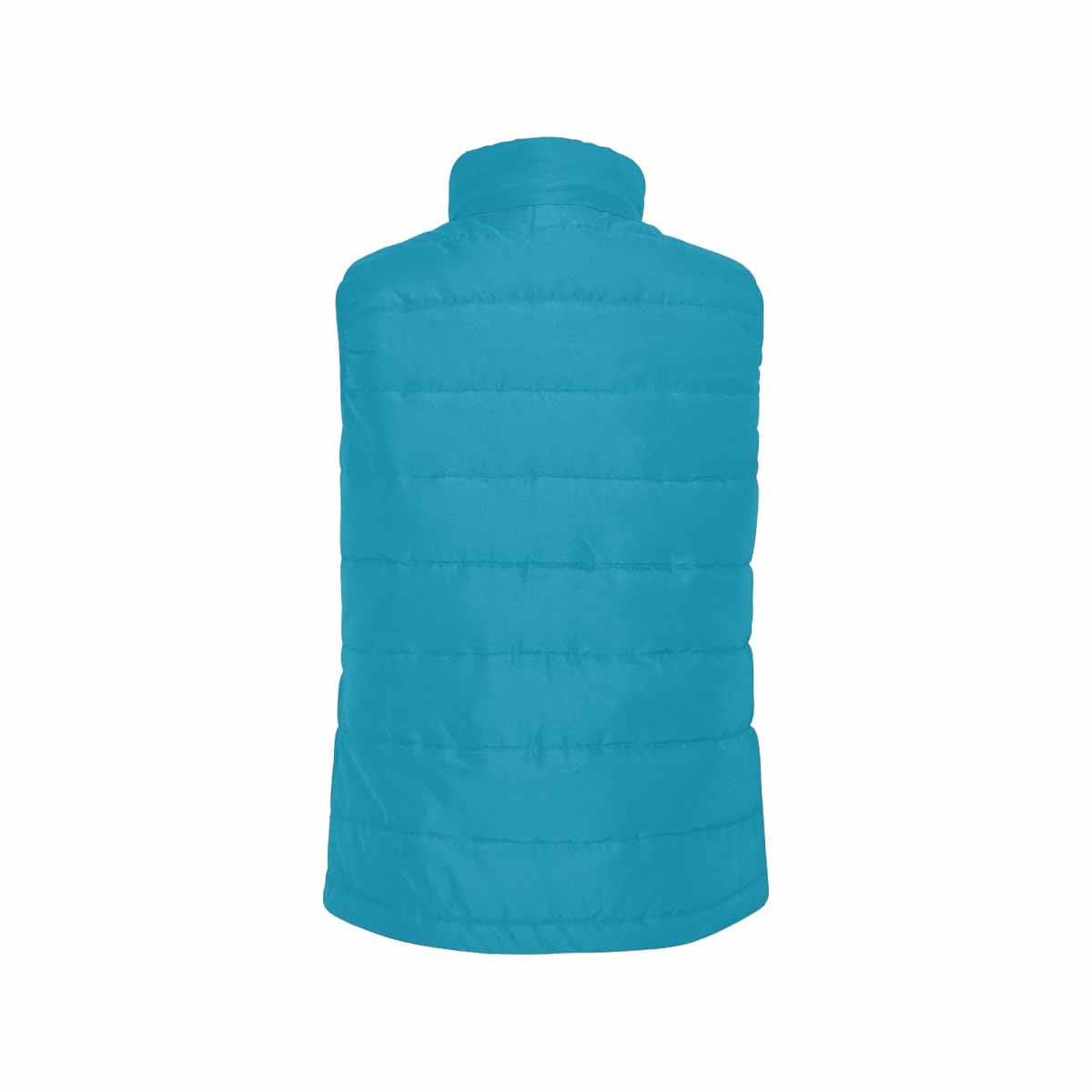 Blue Green Men's Padded Vest featuring a quilted design, zipper closure, and lightweight material, perfect for layering in cool weather.