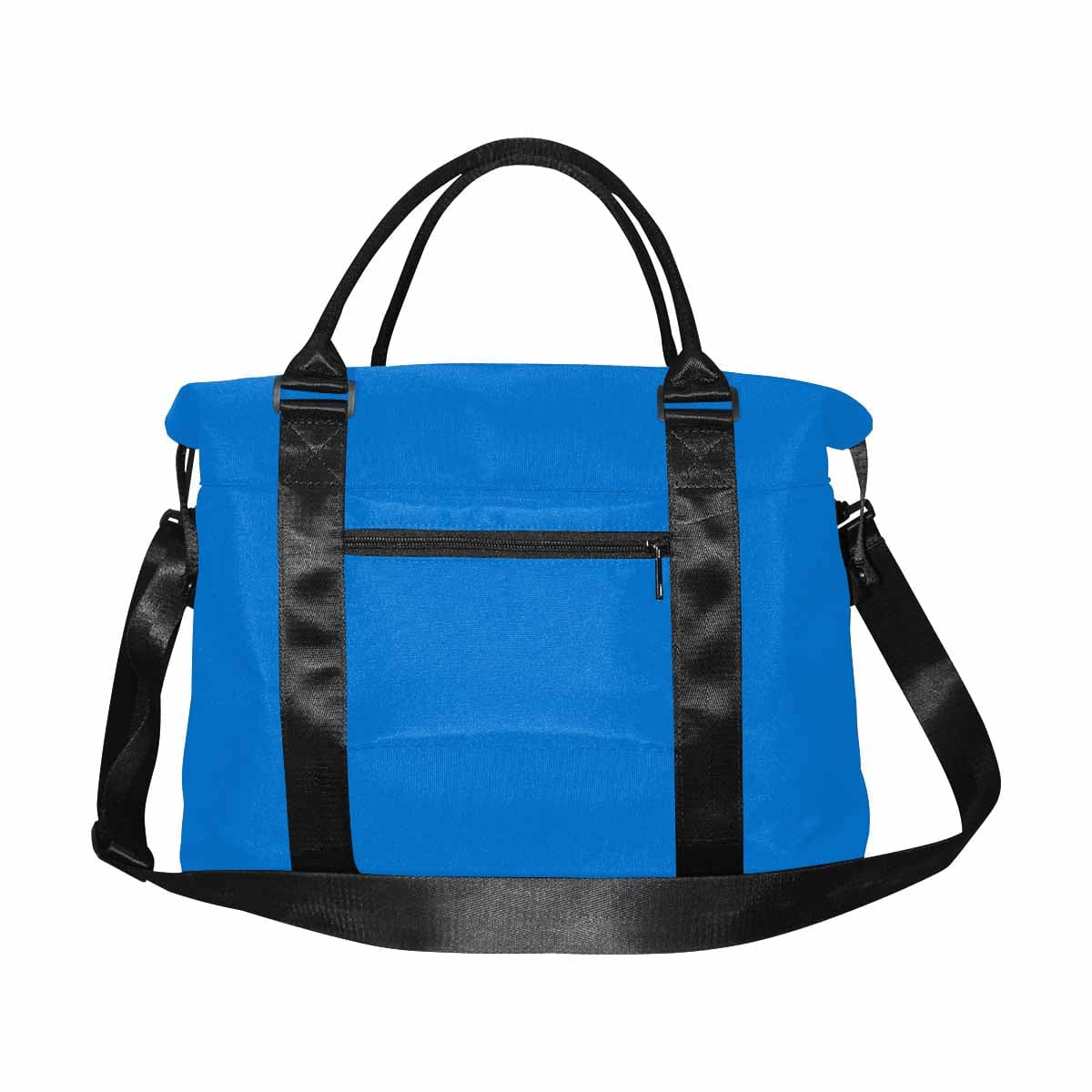 Blue Grotto Duffel Bag in vibrant color, showcasing durable oxford fabric, adjustable strap, and spacious compartments.