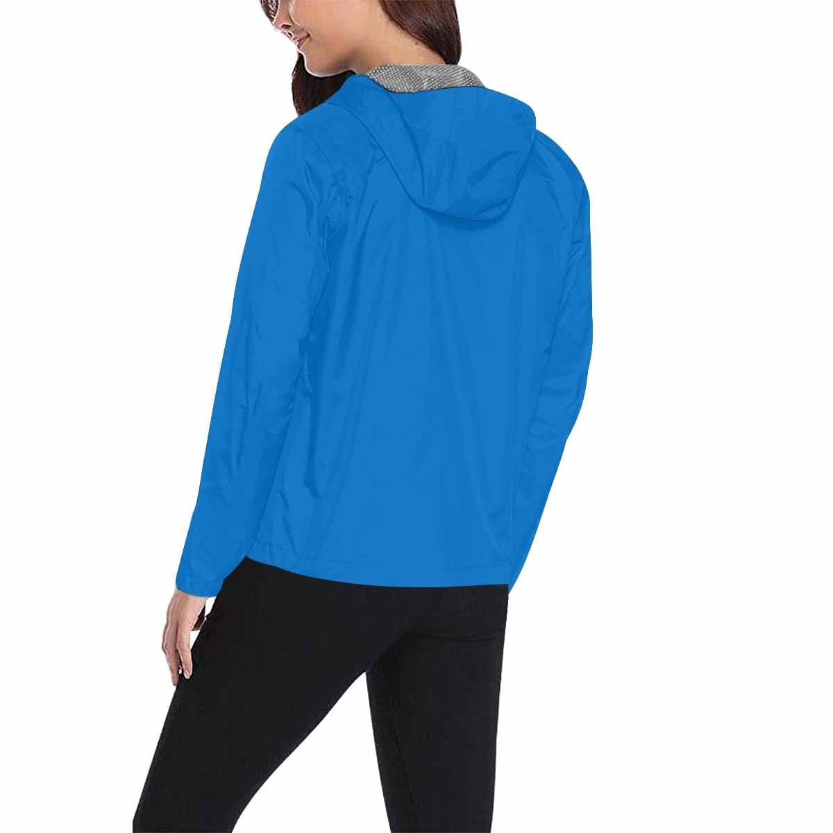 Blue Grotto Hooded Windbreaker Jacket for men and women, featuring a stylish design with adjustable hood and zippered pockets.