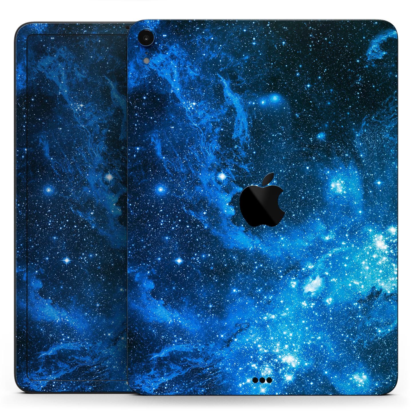 Blue Hue Nebula skin decal for Apple iPad Pro 12.9", showcasing vibrant cosmic design and premium finish.