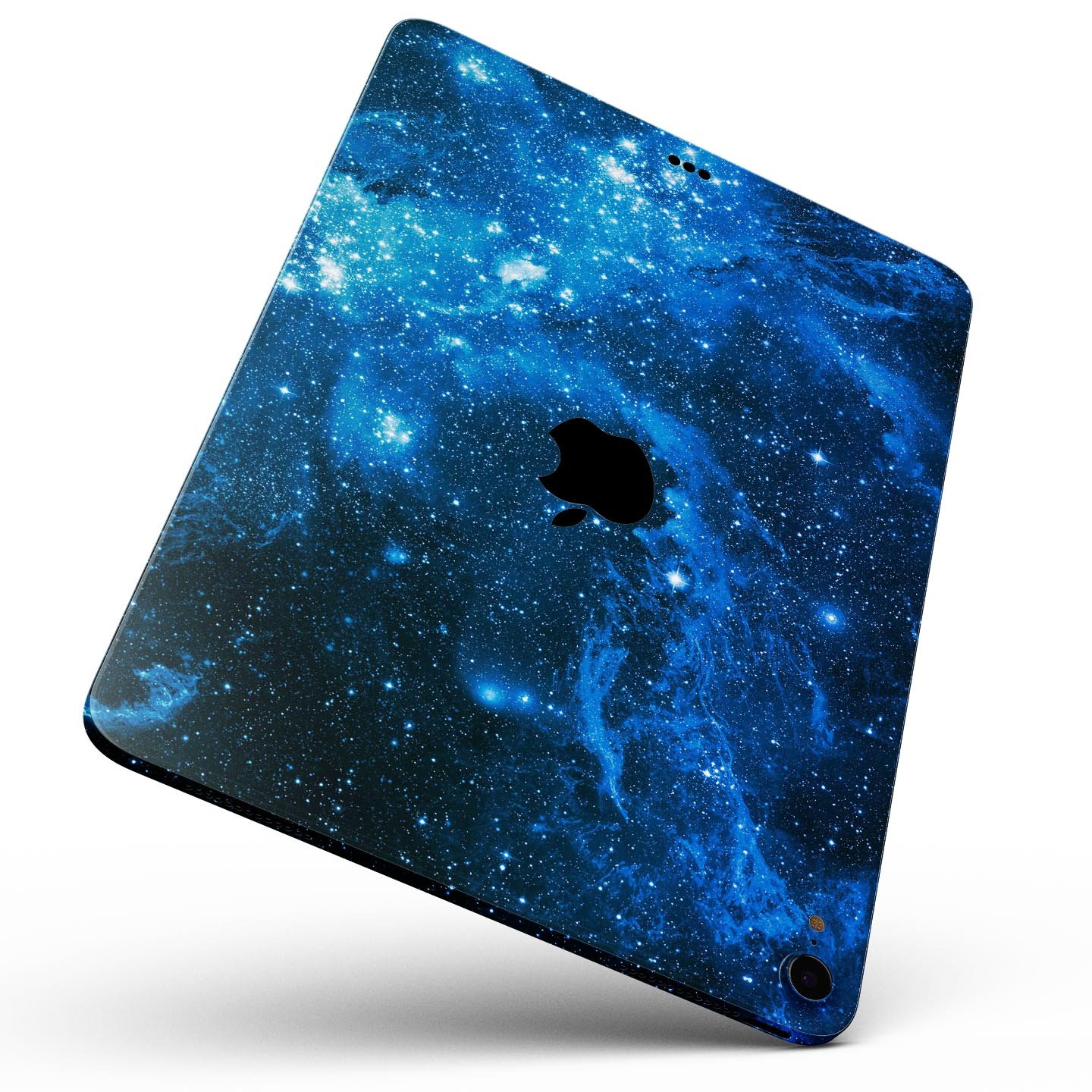 Blue Hue Nebula skin decal for Apple iPad Pro 12.9", showcasing vibrant cosmic design and premium finish.