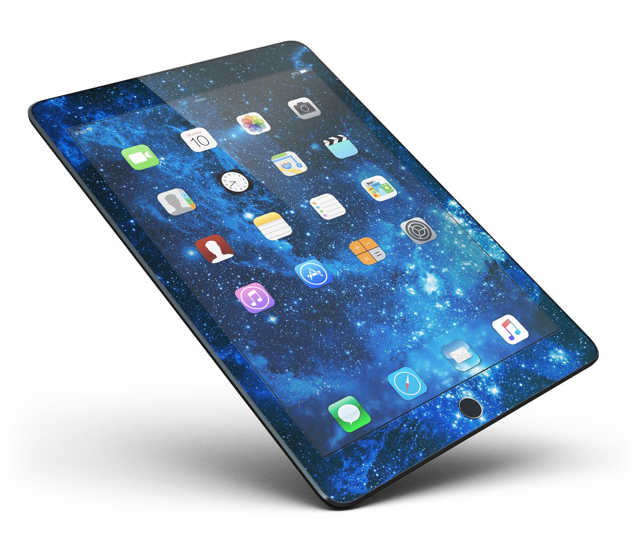 Blue Hue Nebula Full Body Skin for iPad Pro, showcasing vibrant colors and sleek design.