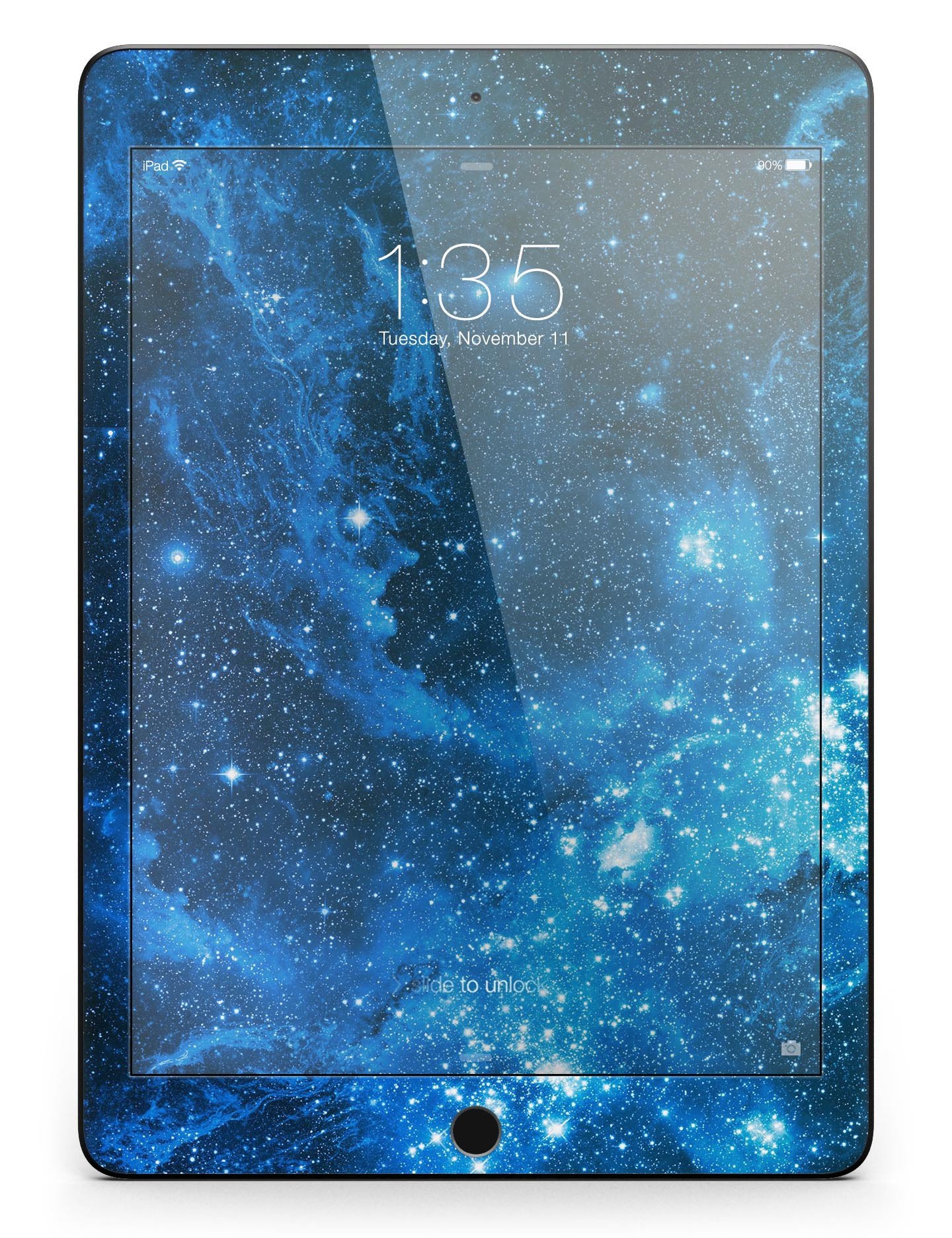 Blue Hue Nebula Full Body Skin for iPad Pro, showcasing vibrant colors and sleek design.