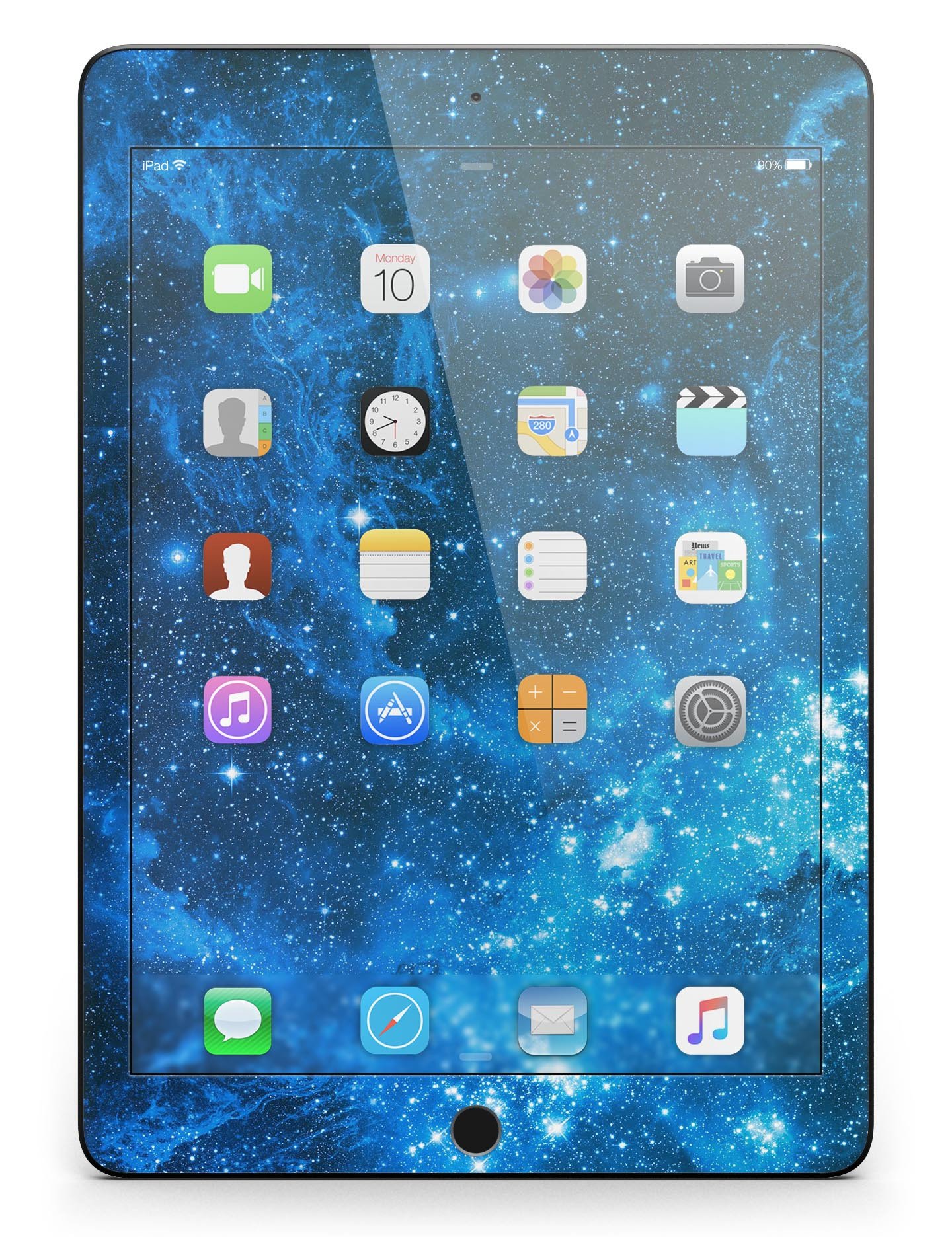 Blue Hue Nebula Full Body Skin for iPad Pro, showcasing vibrant colors and sleek design.