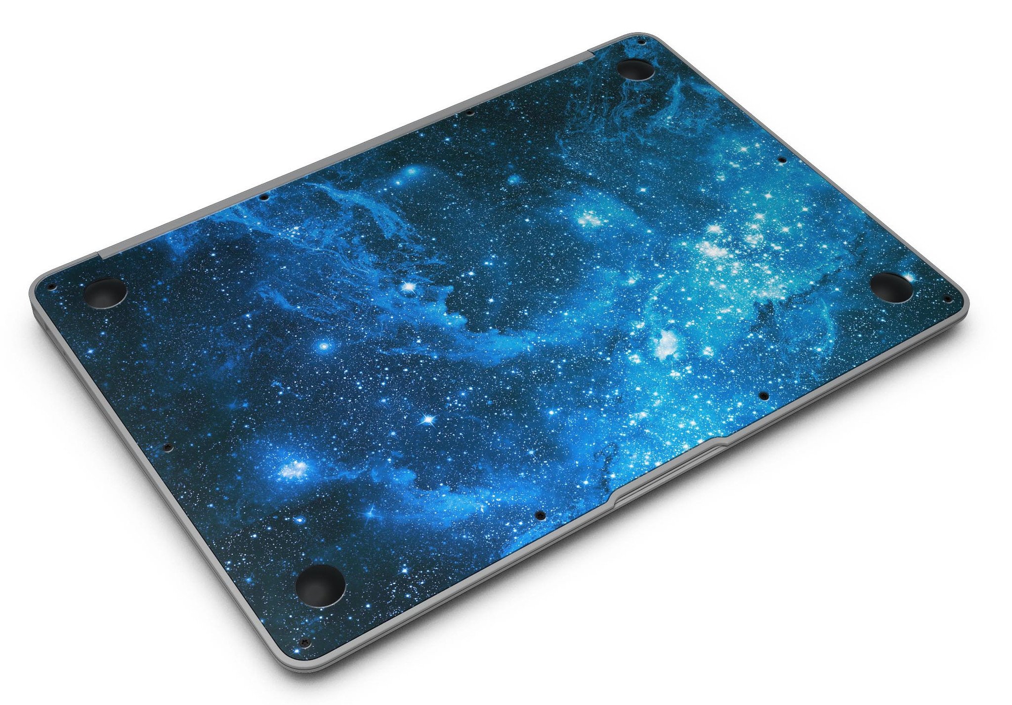 Blue Hue Nebula MacBook Air Skin Kit showcasing vibrant colors and sleek design.