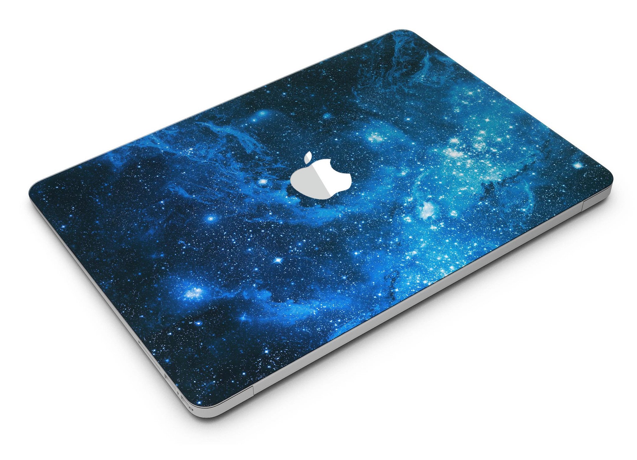 Blue Hue Nebula MacBook Air Skin Kit showcasing vibrant colors and sleek design.