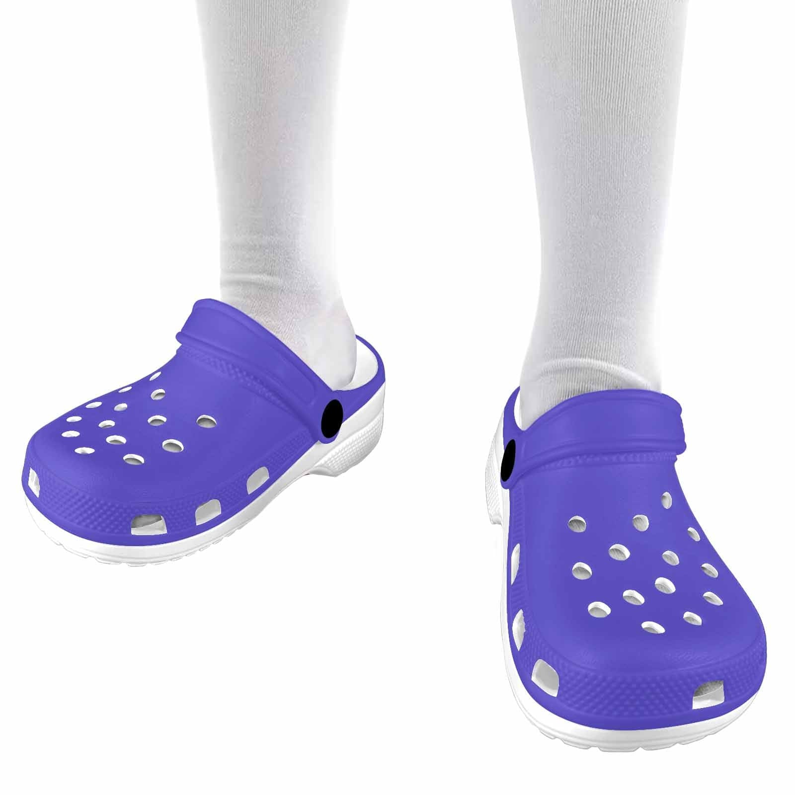 Blue Iris Clogs for Youth featuring a lightweight design, breathable material, and cushioned sole, perfect for active kids.