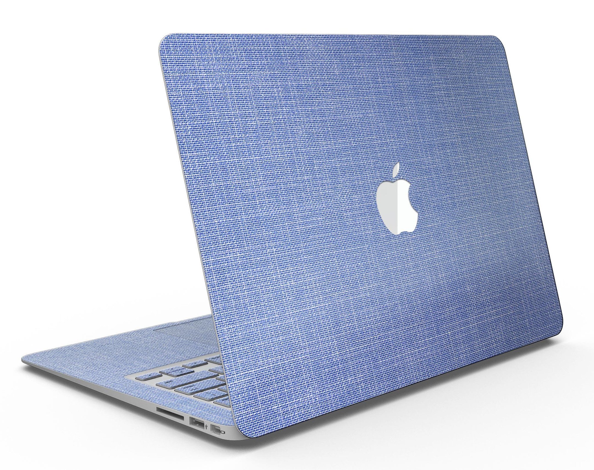 Blue Jean Overall Pattern Skin Kit for MacBook Air, showcasing stylish design and premium vinyl material.