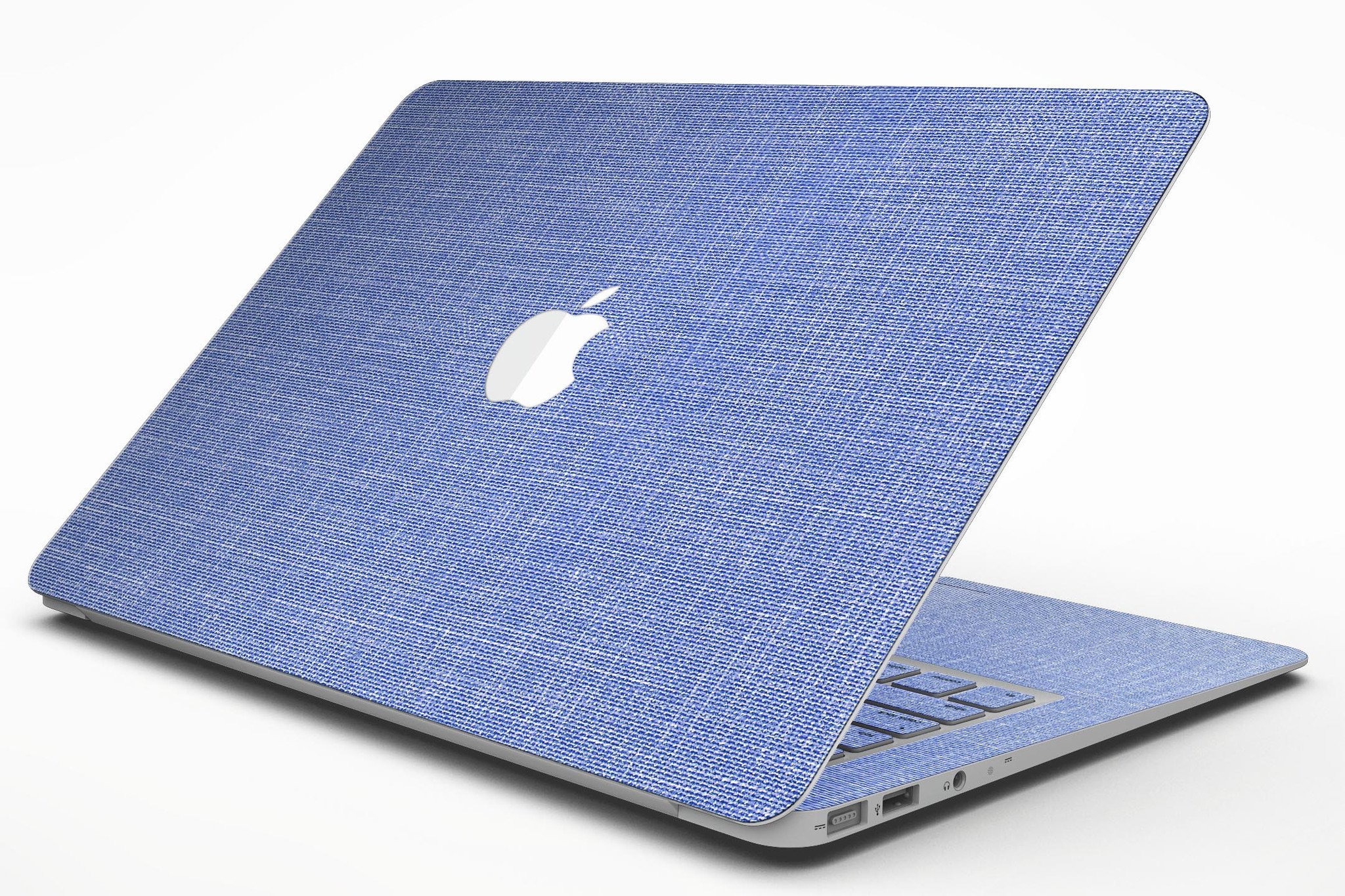 Blue Jean Overall Pattern Skin Kit for MacBook Air, showcasing stylish design and premium vinyl material.