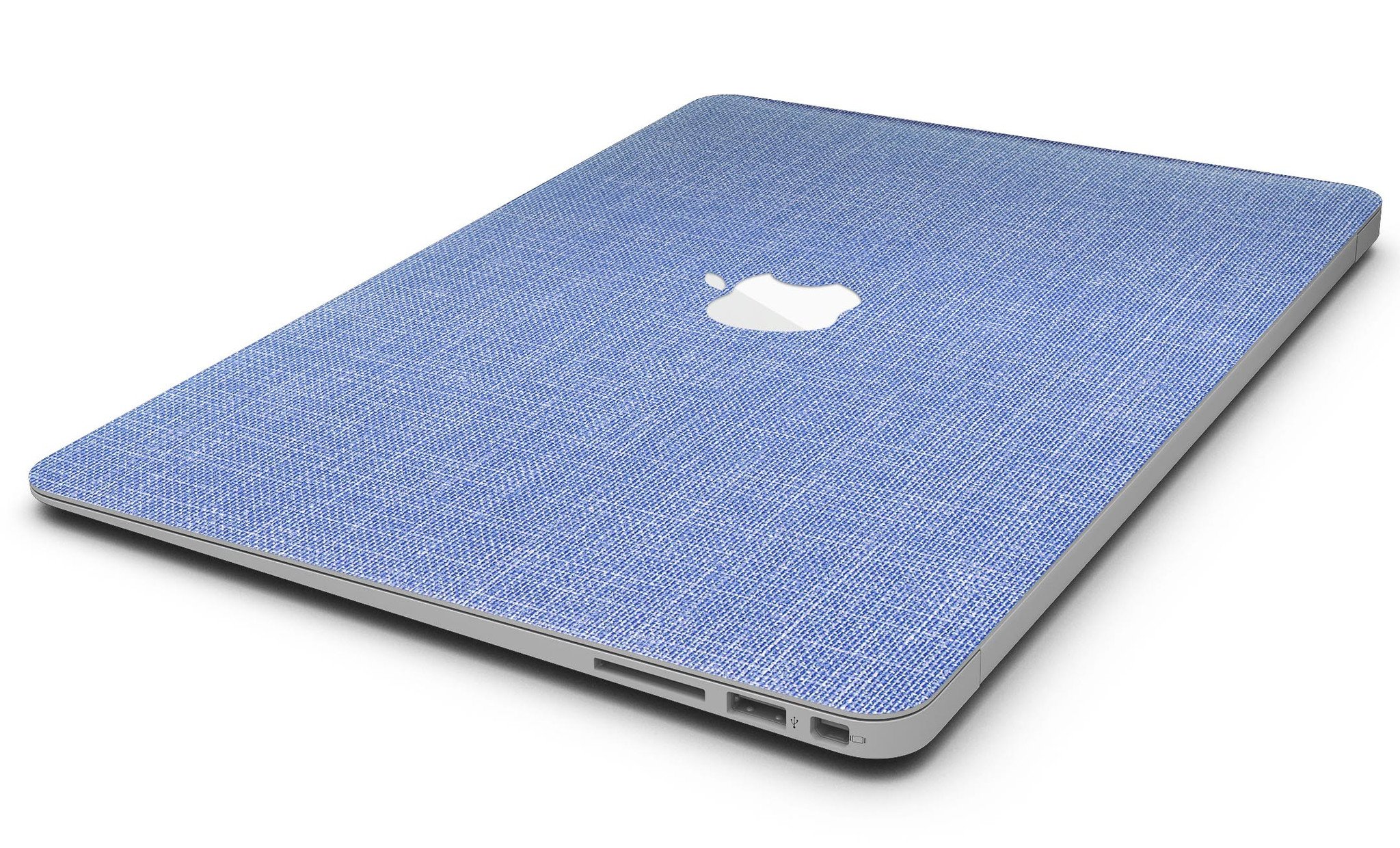 Blue Jean Overall Pattern Skin Kit for MacBook Air, showcasing stylish design and premium vinyl material.