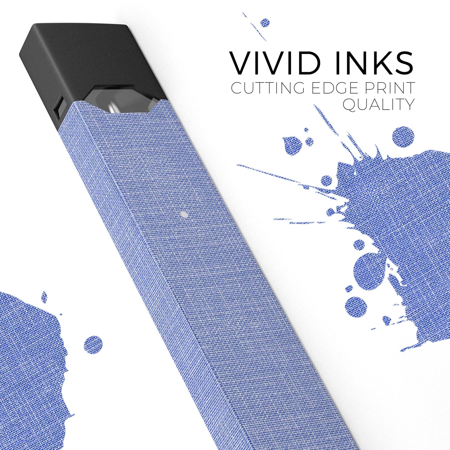 Blue Jean Overall Pattern decal skin for JUUL vaping device, showcasing a stylish denim design.