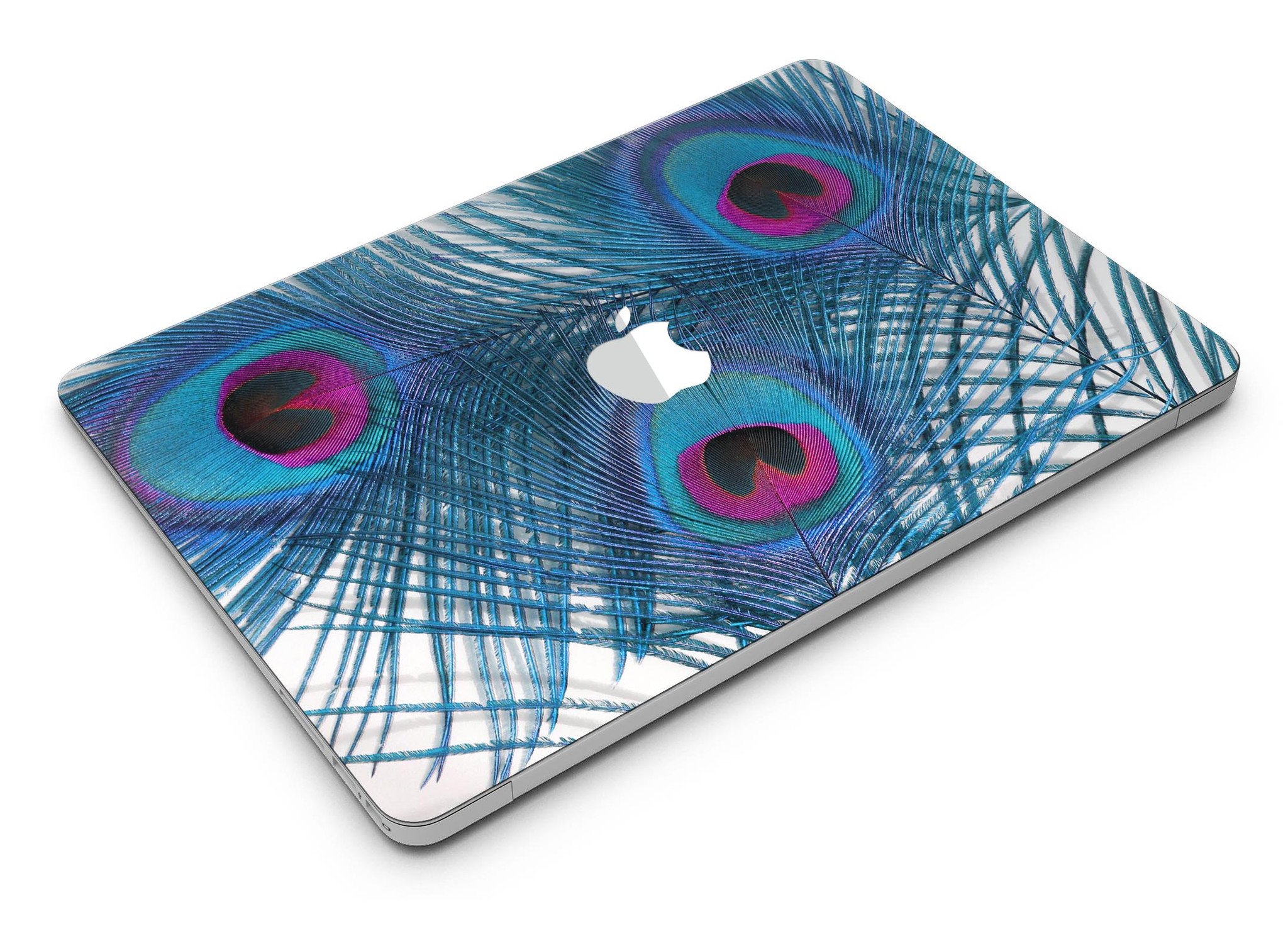 Blue Peacock MacBook Air Skin Kit showcasing vibrant peacock design on premium vinyl.