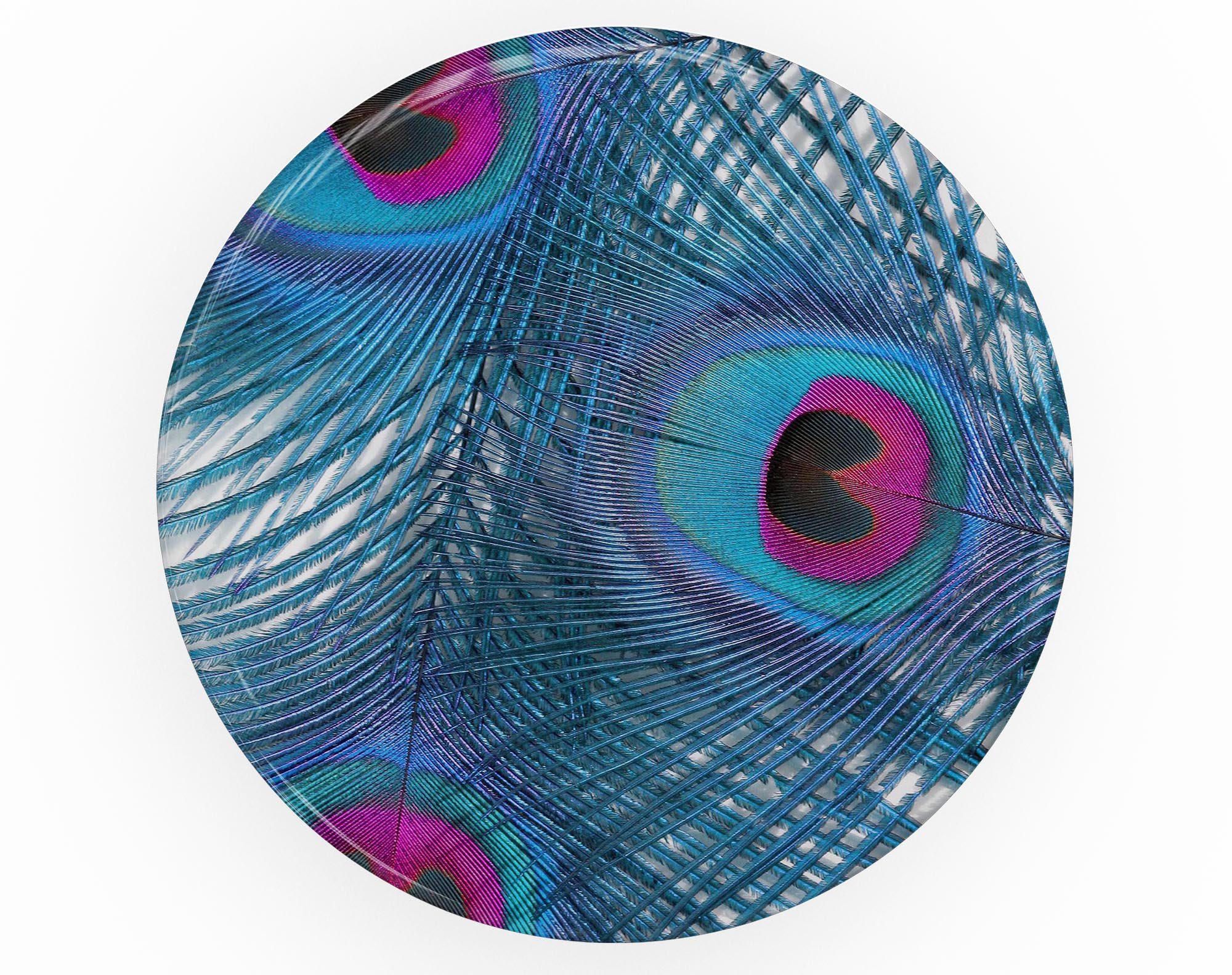 Blue Peacock Skin Kit for PopSockets featuring vibrant peacock design on premium vinyl material.