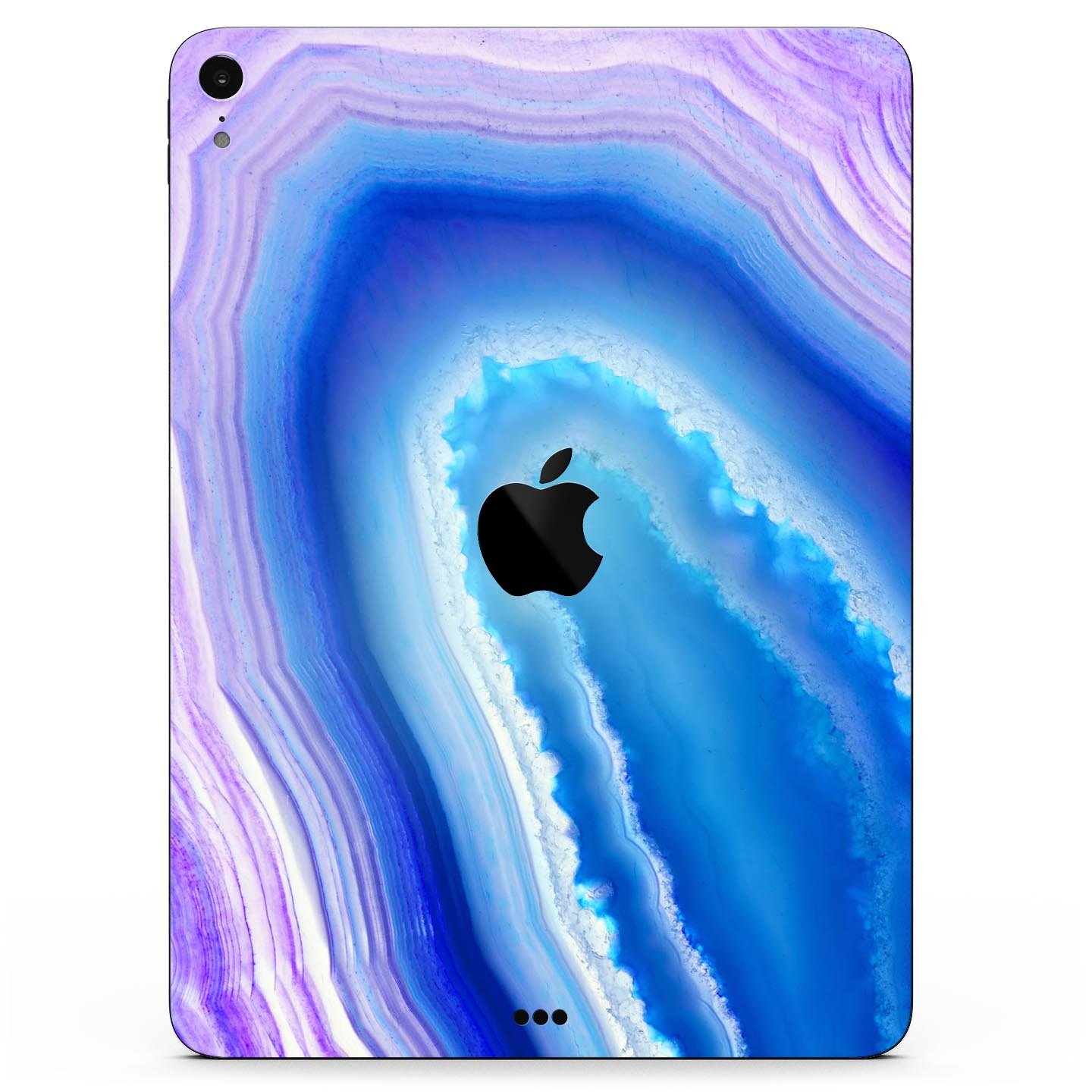 Blue and purple hue agate skin decal for Apple iPad Pro, showcasing vibrant colors and a sleek design.