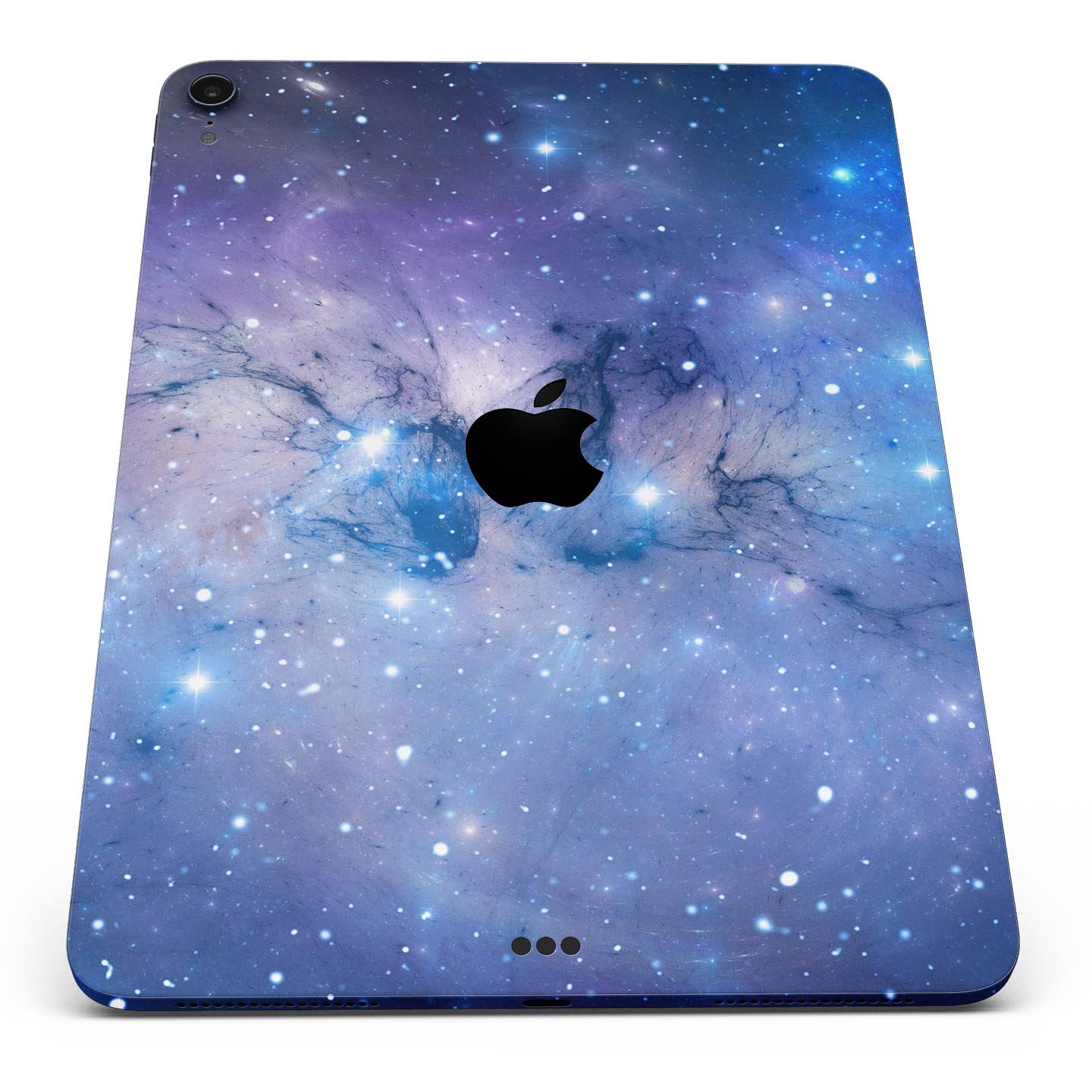 Blue and purple mixed universe design skin decal for Apple iPad, showcasing vibrant colors and a sleek finish.