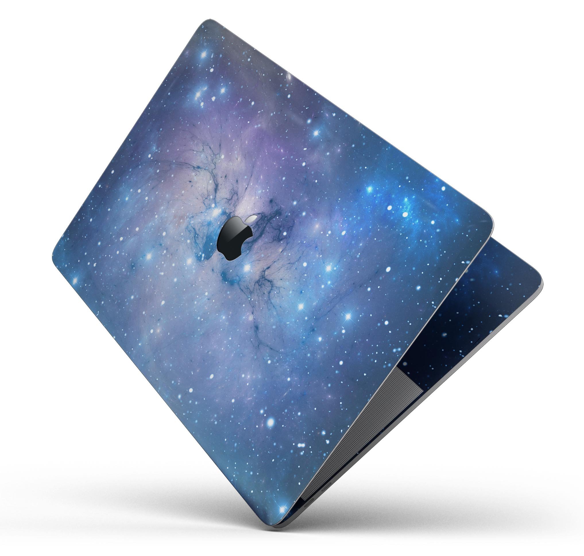 Blue and purple mixed universe skin decal wrap kit for Apple MacBook, showcasing vibrant colors and a sleek design.