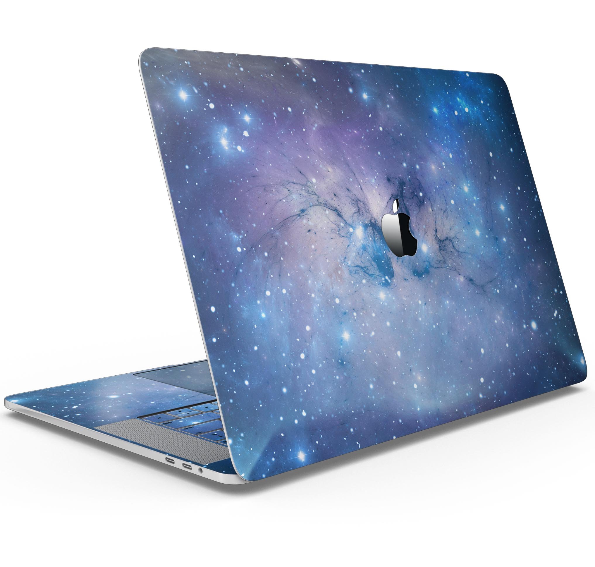 Blue and purple mixed universe skin decal wrap kit for Apple MacBook, showcasing vibrant colors and a sleek design.