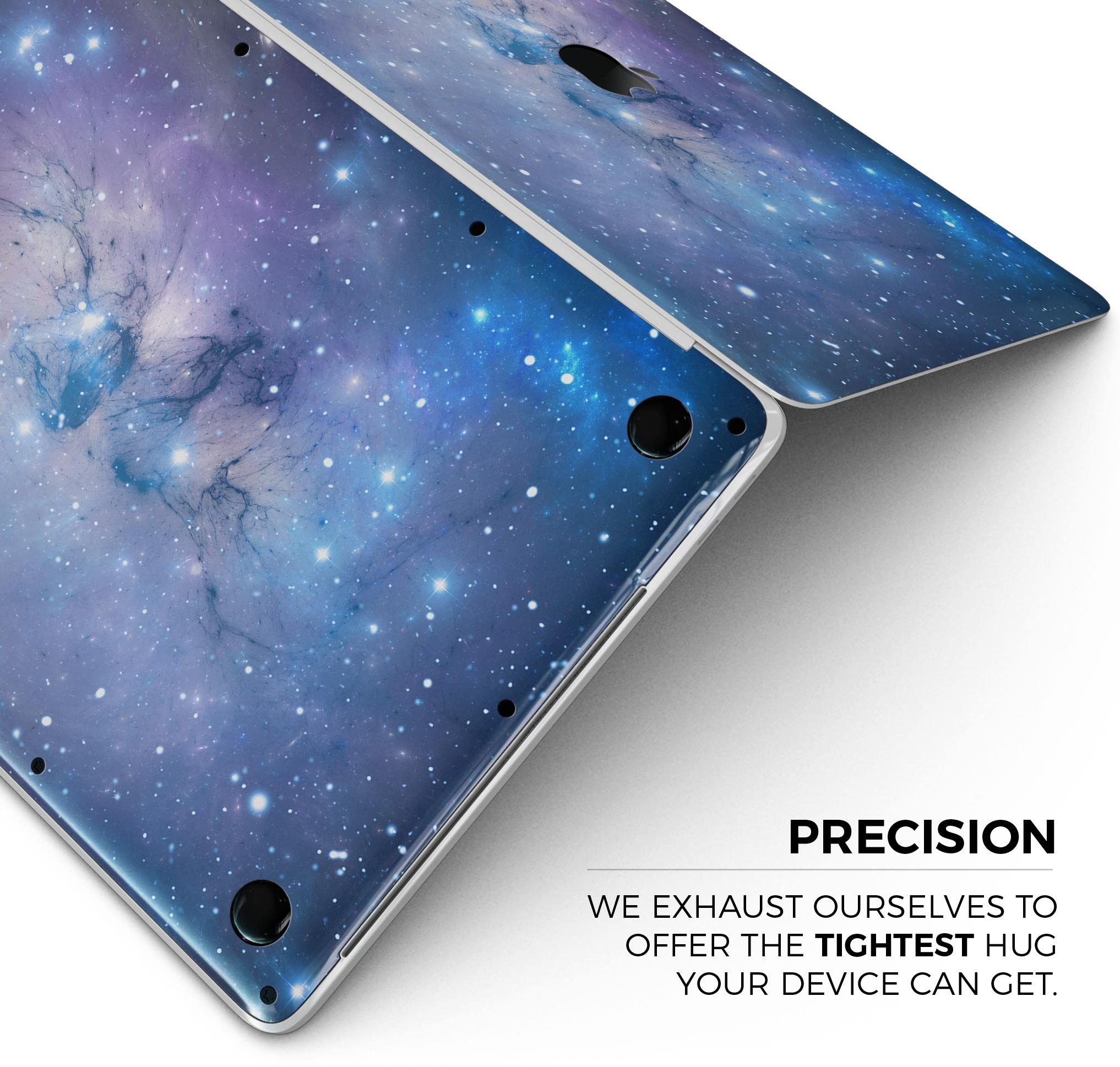 Blue and purple mixed universe skin decal wrap kit for Apple MacBook, showcasing vibrant colors and a sleek design.