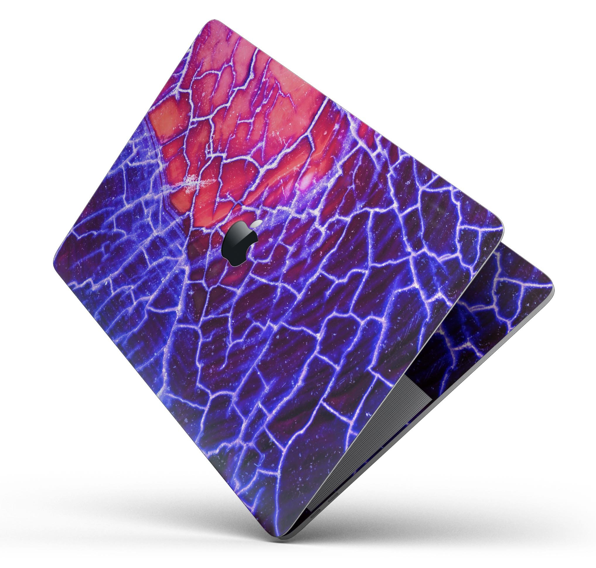 Blue Red Dragon Vein Agate skin decal wrap kit for MacBook, showcasing vibrant colors and a sleek design.