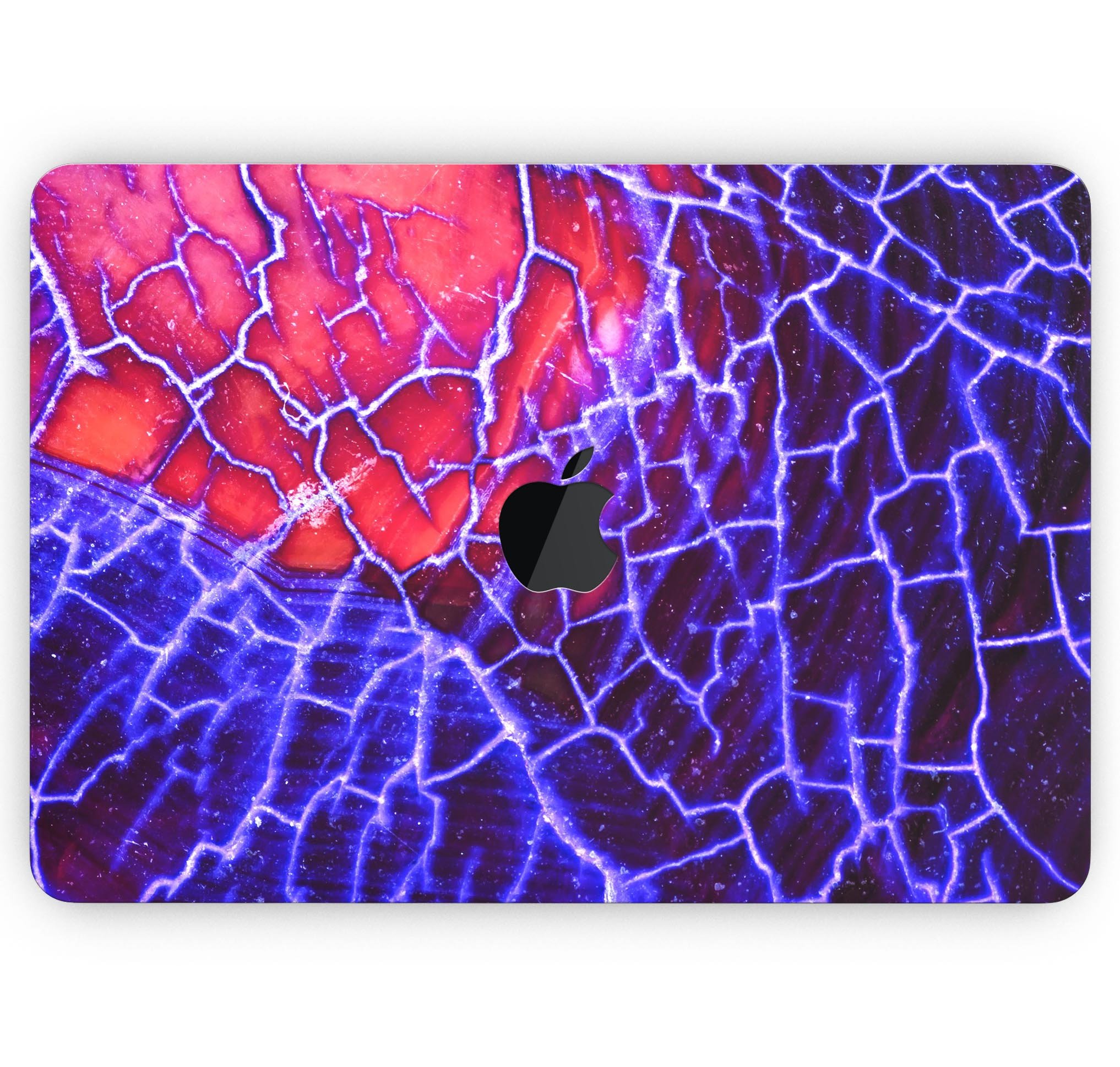 Blue Red Dragon Vein Agate skin decal wrap kit for MacBook, showcasing vibrant colors and a sleek design.