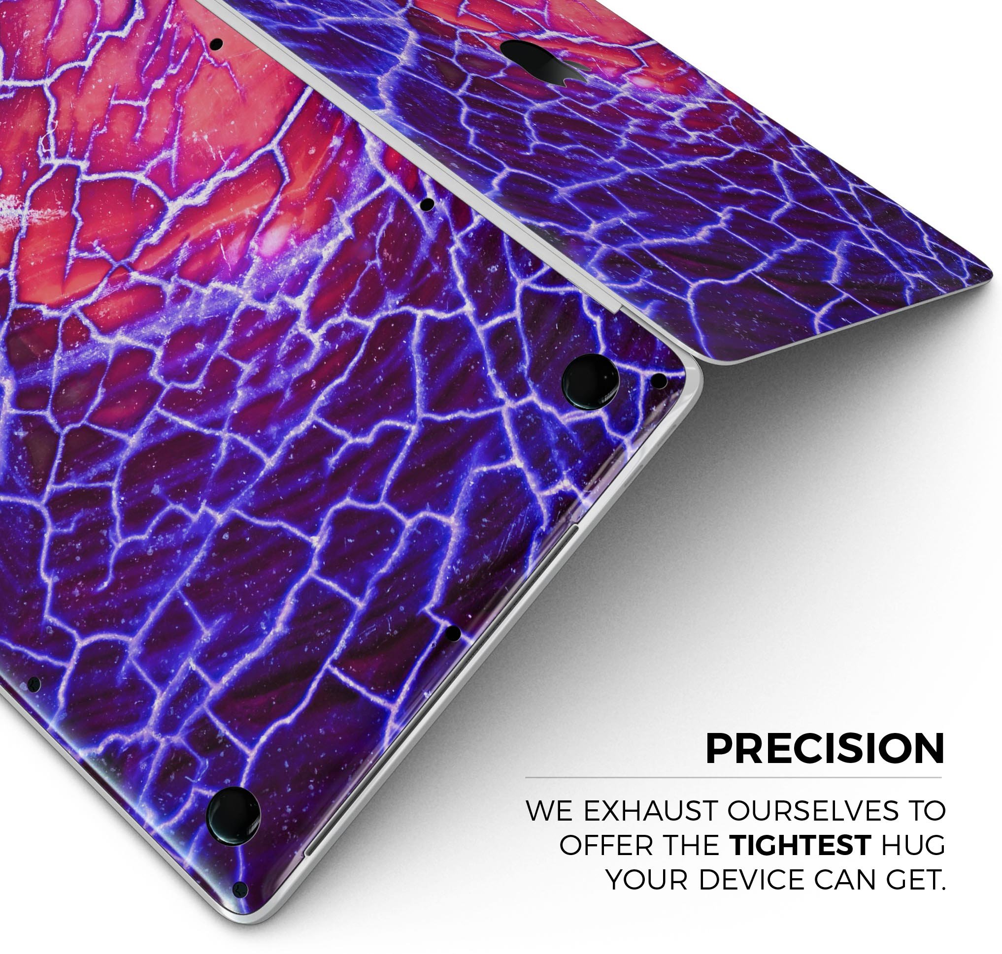 Blue Red Dragon Vein Agate skin decal wrap kit for MacBook, showcasing vibrant colors and a sleek design.