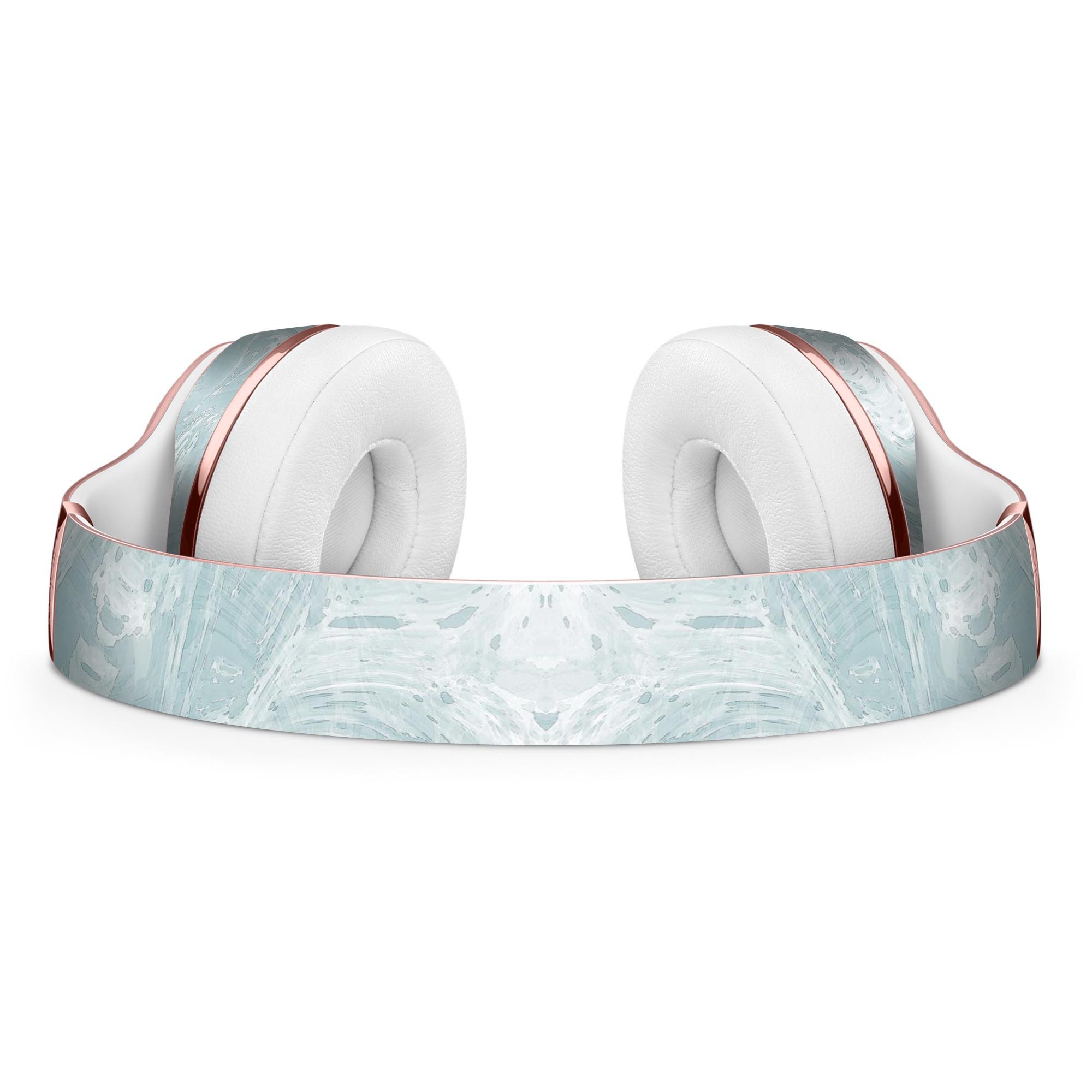 Blue Slate Marble Skin Kit for Beats by Dre Solo 3 Wireless Headphones, showcasing a stylish design with a premium vinyl finish.