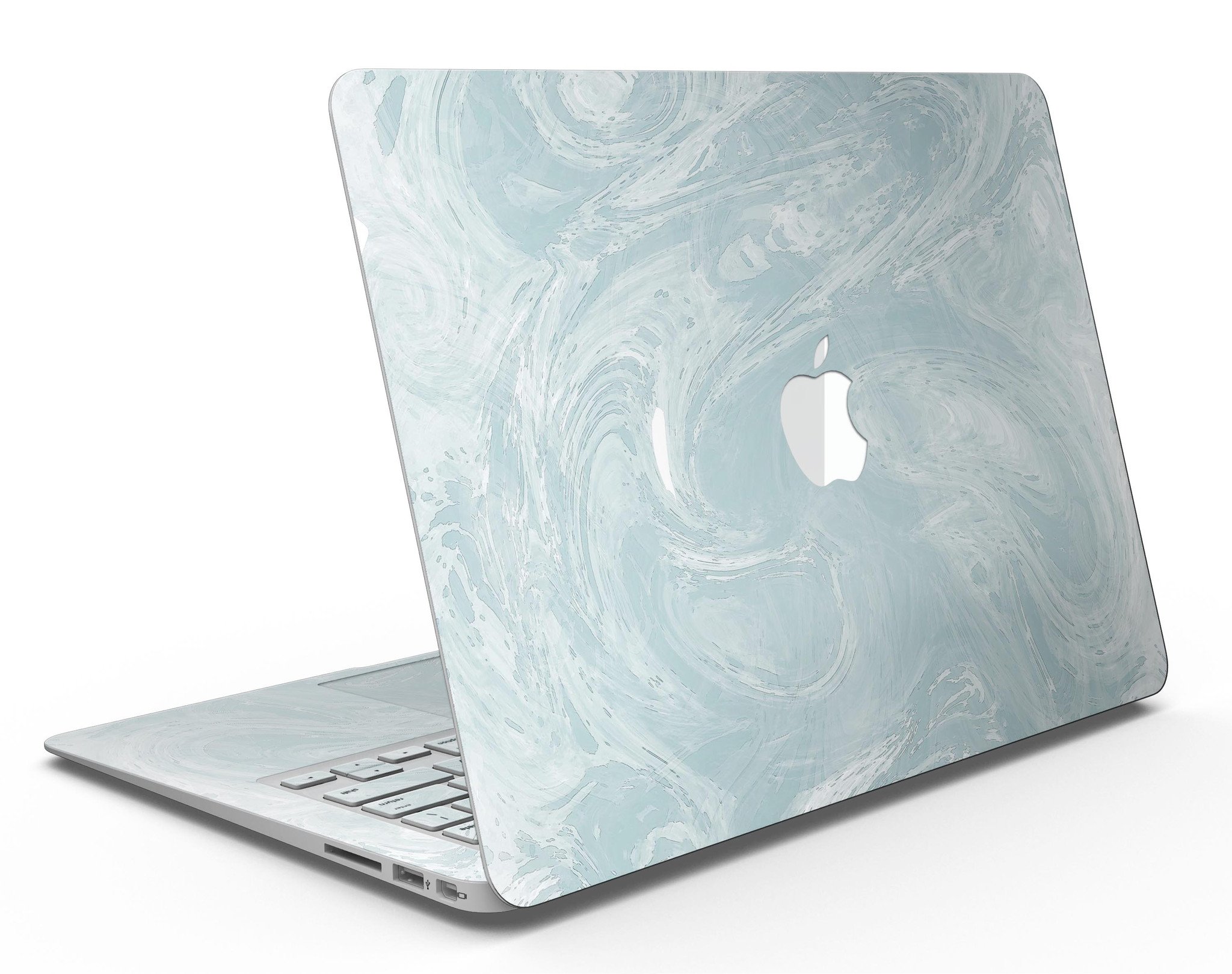 Blue Slate Marble Skin Kit for MacBook Air, showcasing a stylish marble design that protects the device from scratches.