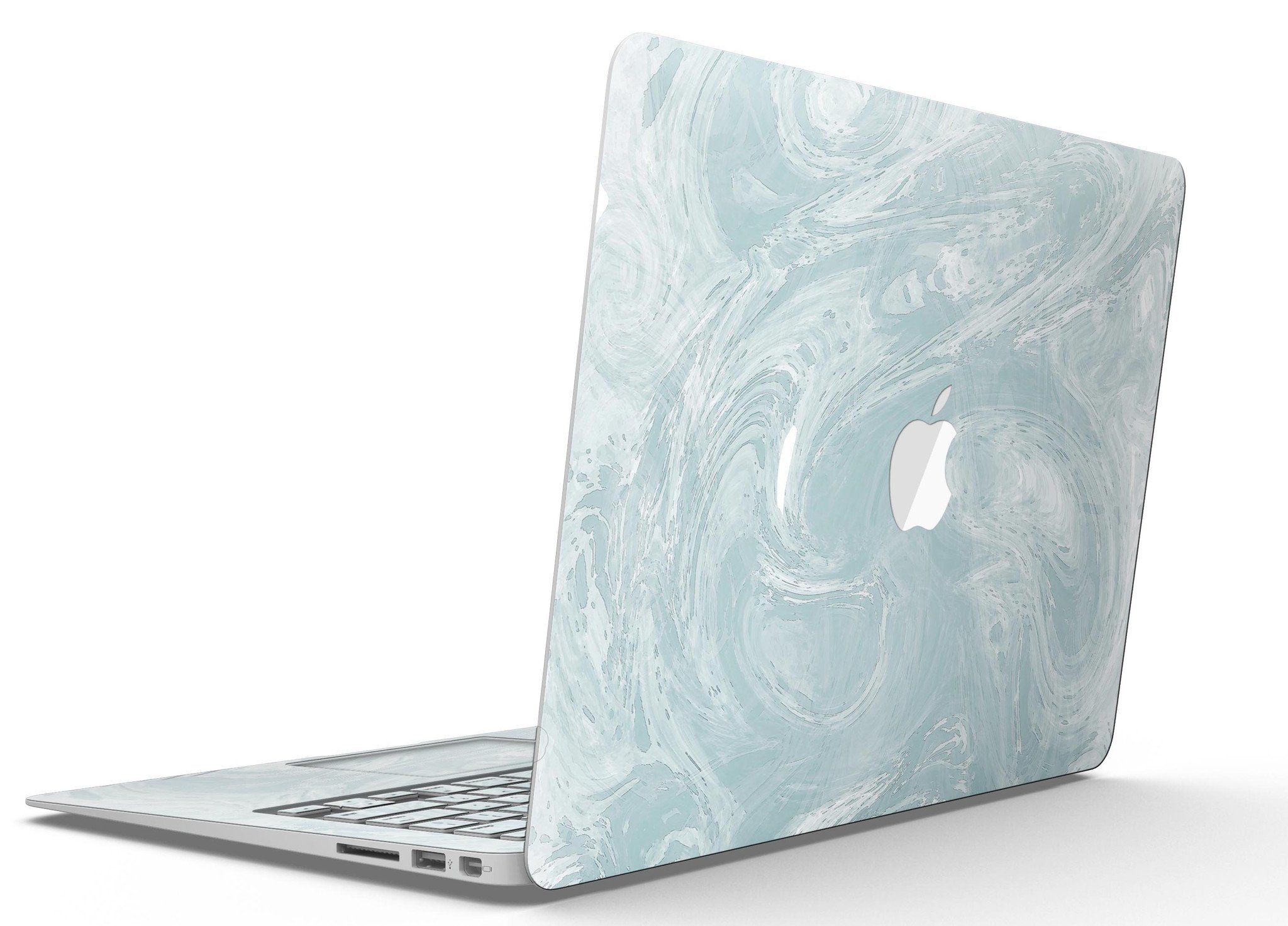 Blue Slate Marble Skin Kit for MacBook Air, showcasing a stylish marble design that protects the device from scratches.